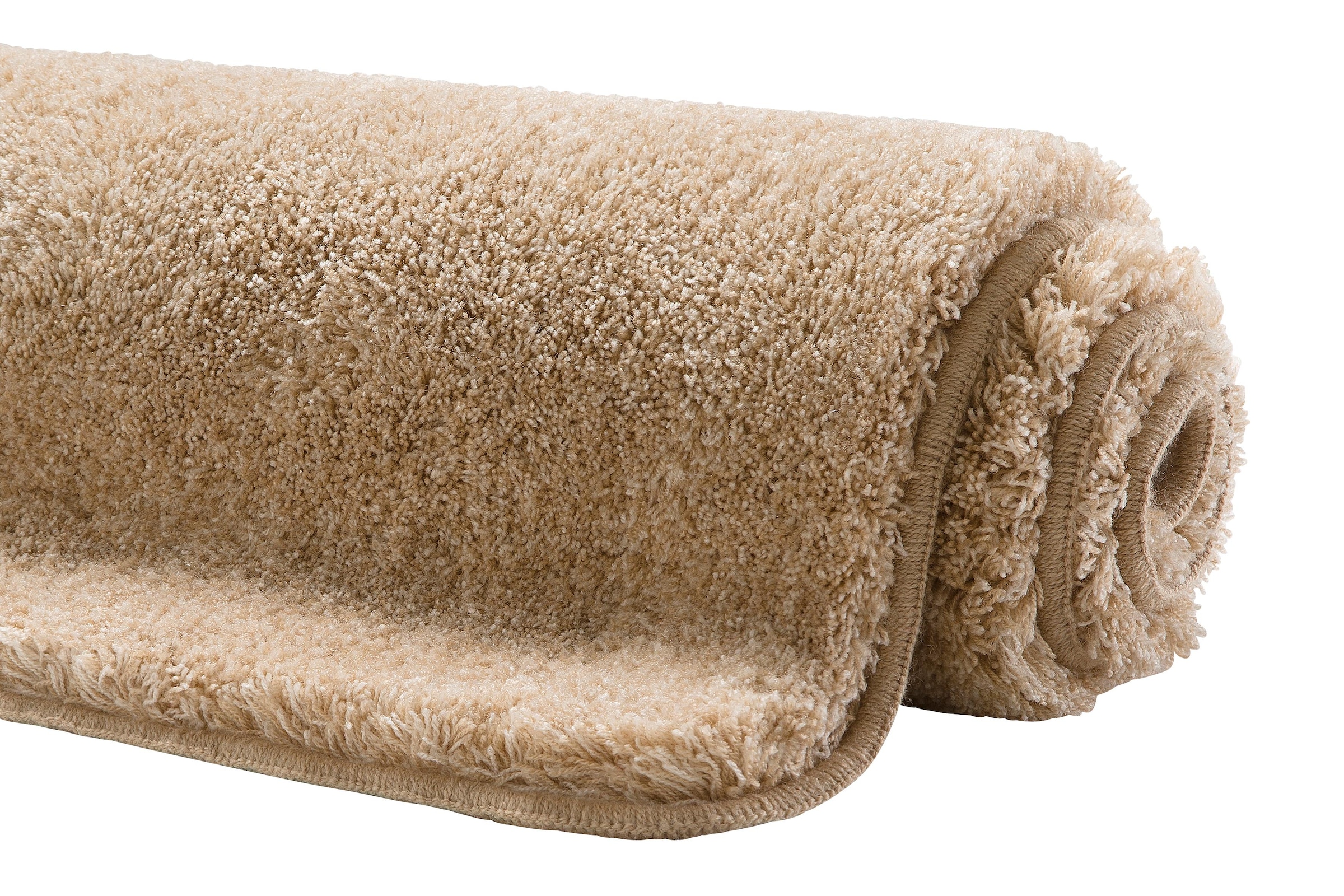 Grund Badematte »Melos, Badvorleger, Badezimmer Teppich, sehr weich«, rutschhemmend beschichtet, fussbodenheizungsgeeignet, melierte Optik, sehr weicher Flor, Melange-Effekt, Made in Europe