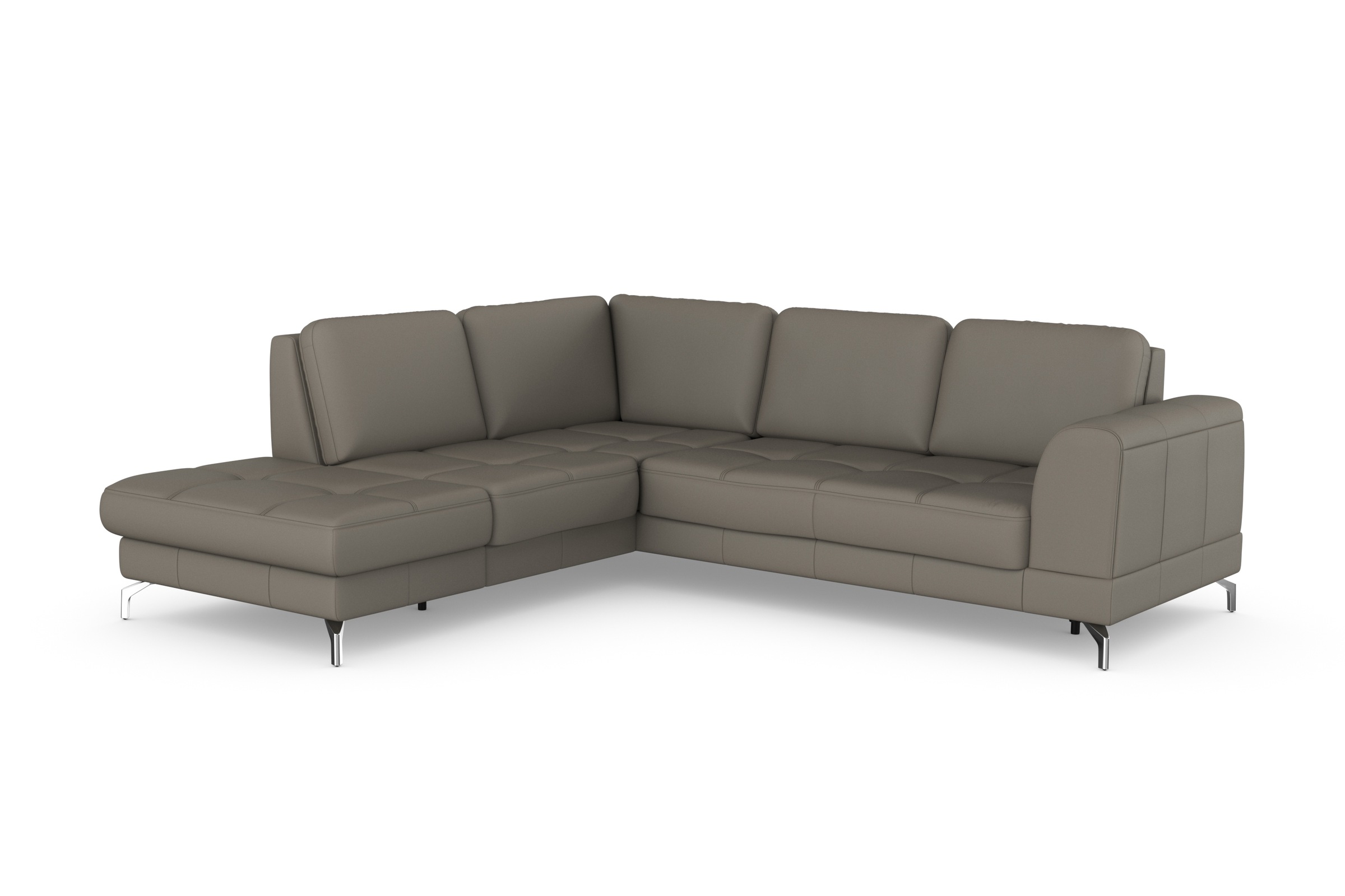 sit&more Ecksofa »Bendigo L-Form«, inklusive Sitztiefenverstellung, Bodenfreiheit 12 cm, in 2 Fussfarben