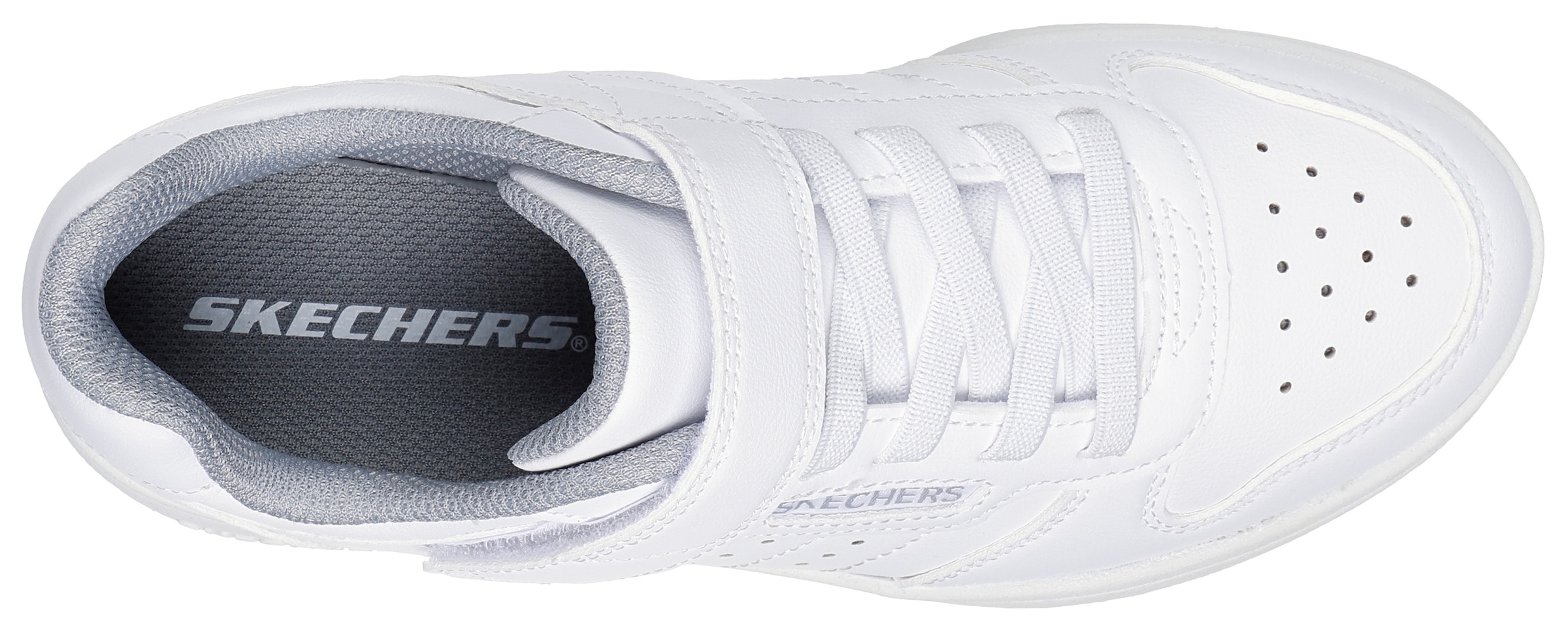 Skechers Kids Slip-On Sneaker »QUICK STREET«, mit praktischem Gummiband, Freizeitschuh, Halbschuh, Schnürschuh