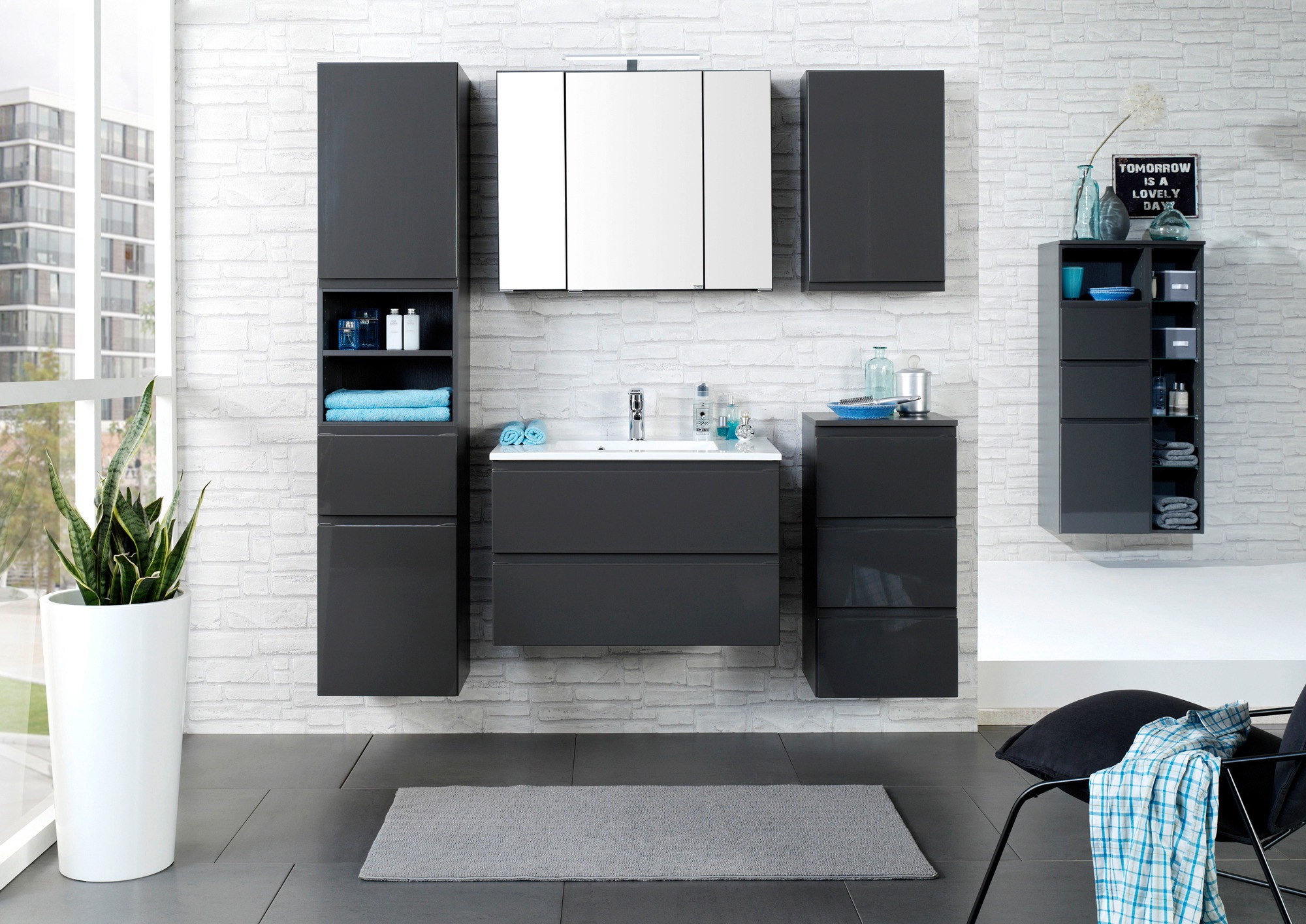 welltime Waschtisch "Cardiff" Breite 80 cm