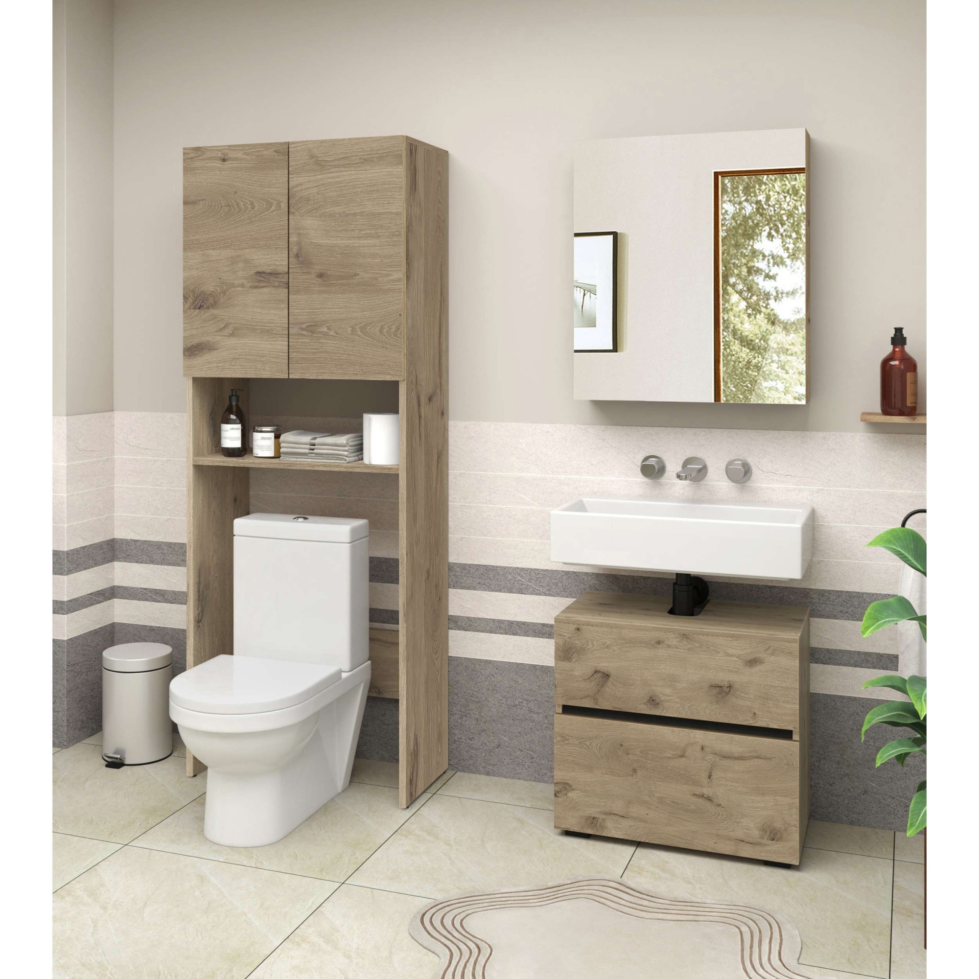 Home affaire Armoire pour machine à laver »Wisla« mit 2 Türen, Breite 68 cm, Höhe 180 cm