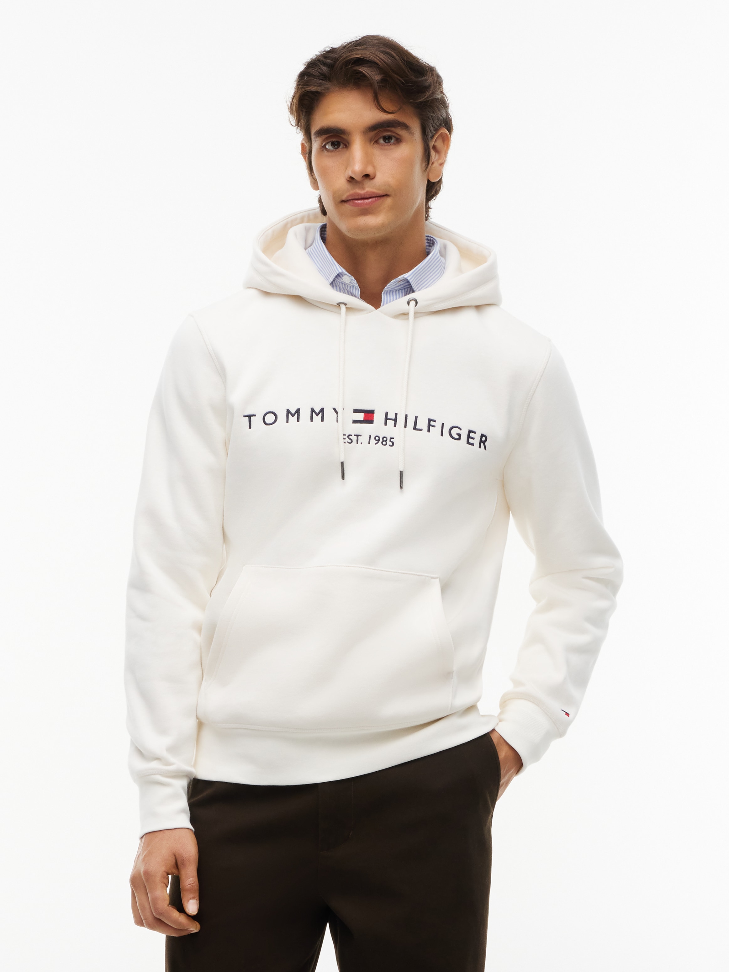 Image of Tommy Hilfiger Kapuzensweatshirt "TOMMY LOGO HOODY", mit gesticktem TH-Schriftzug auf der Brust