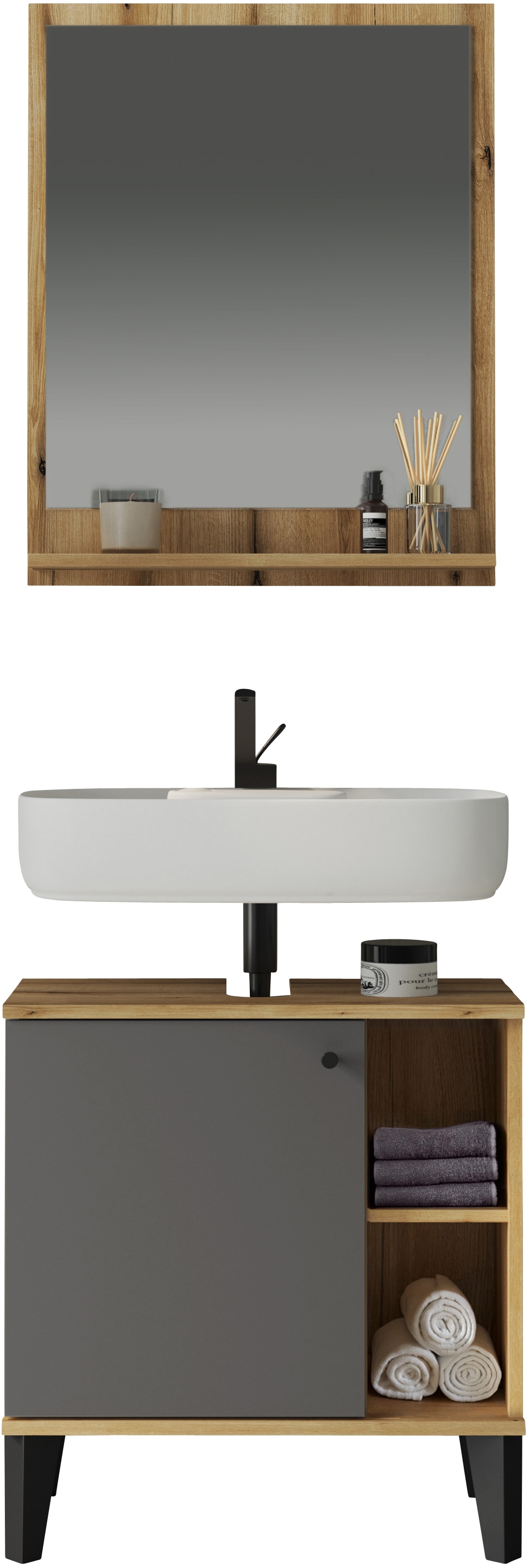 Image of Home affaire Badmöbel-Set "OSLO, Bad im skandinavischen Design" Set, 1 Stk. tlg.