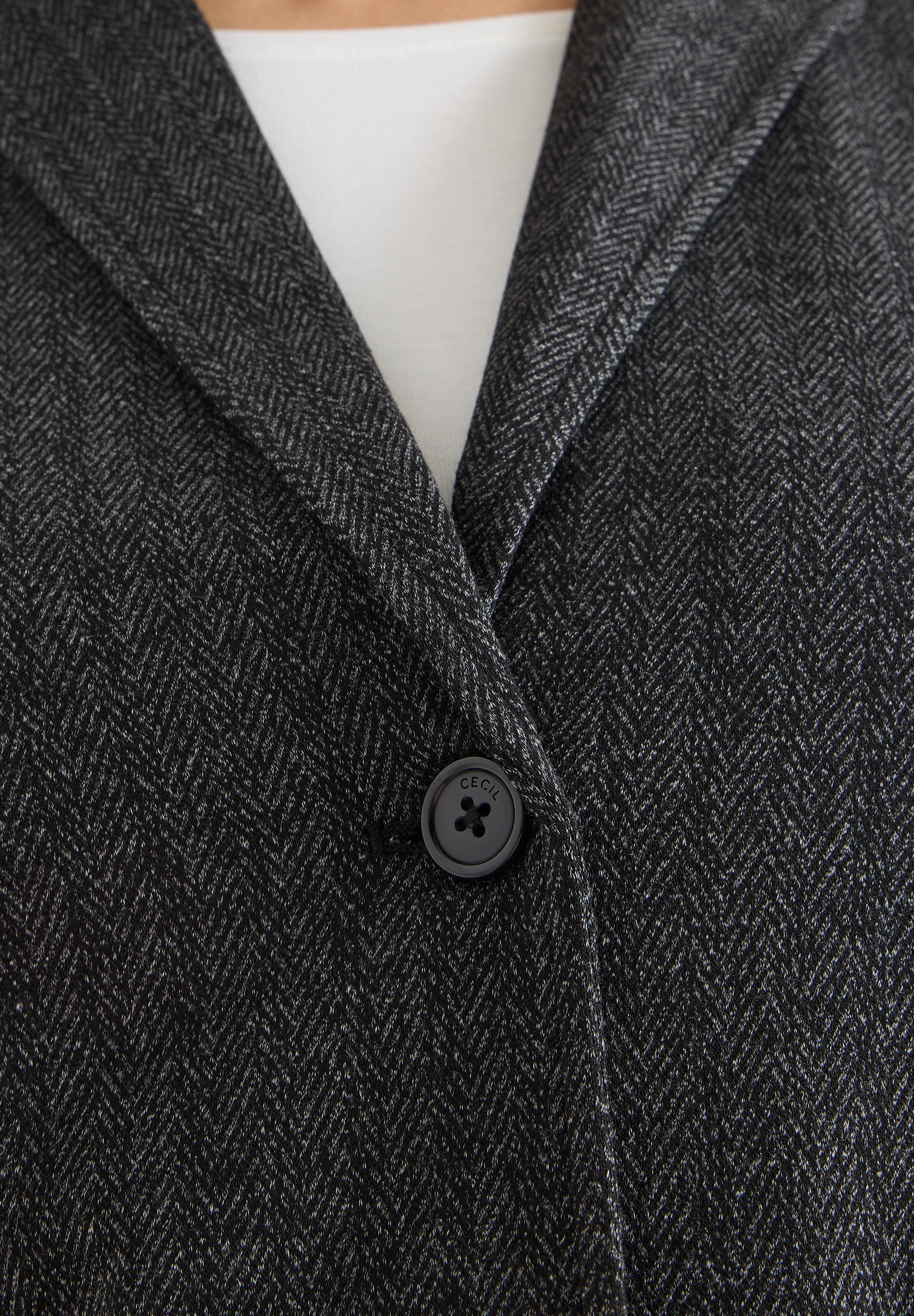 Cecil Blazer court mit Herringbone Muster