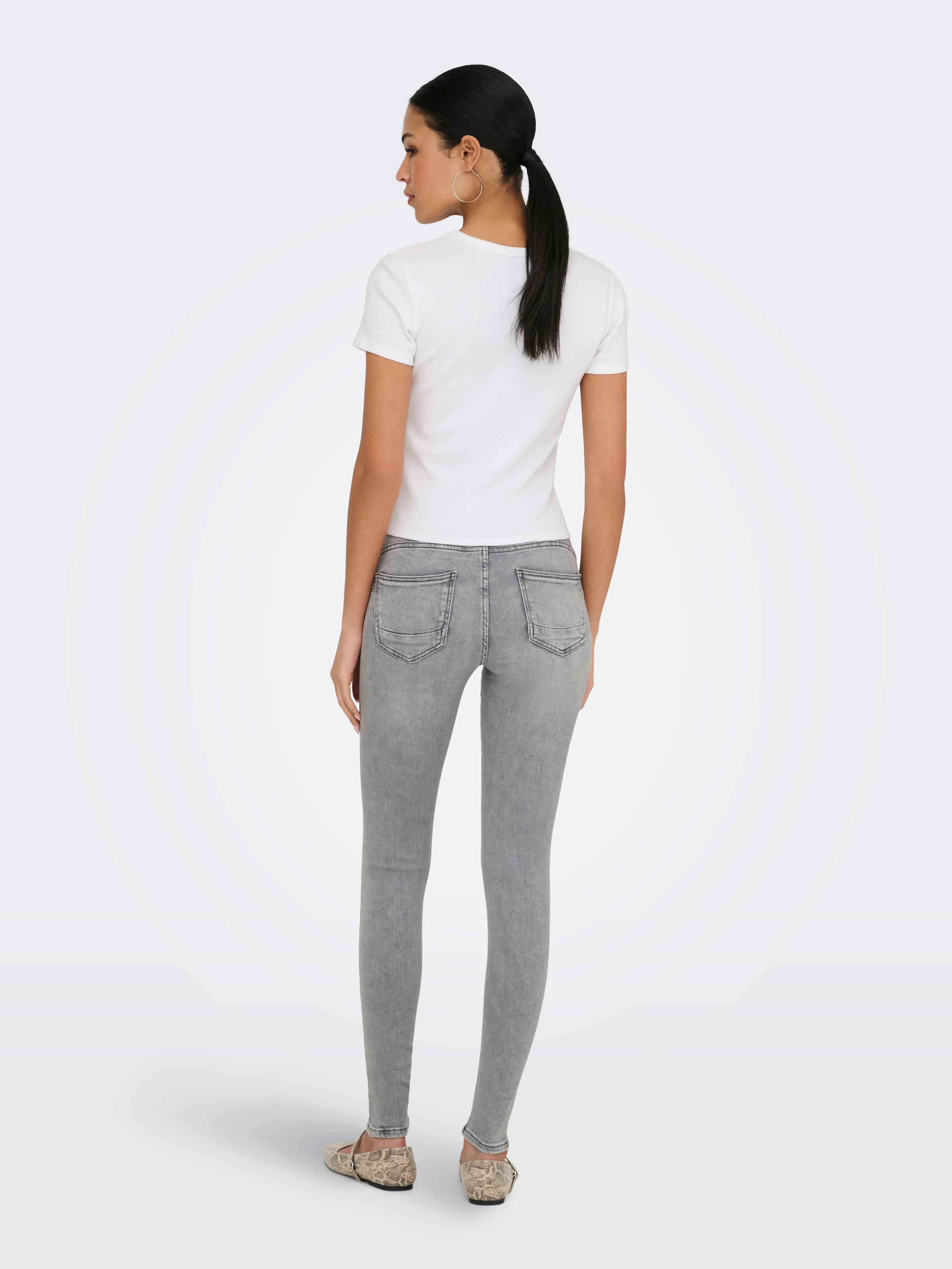 ONLY Jeans skinny »ONLPOWER LIFE MID PUSH« Mélange coton, coupe skinny, taille normale