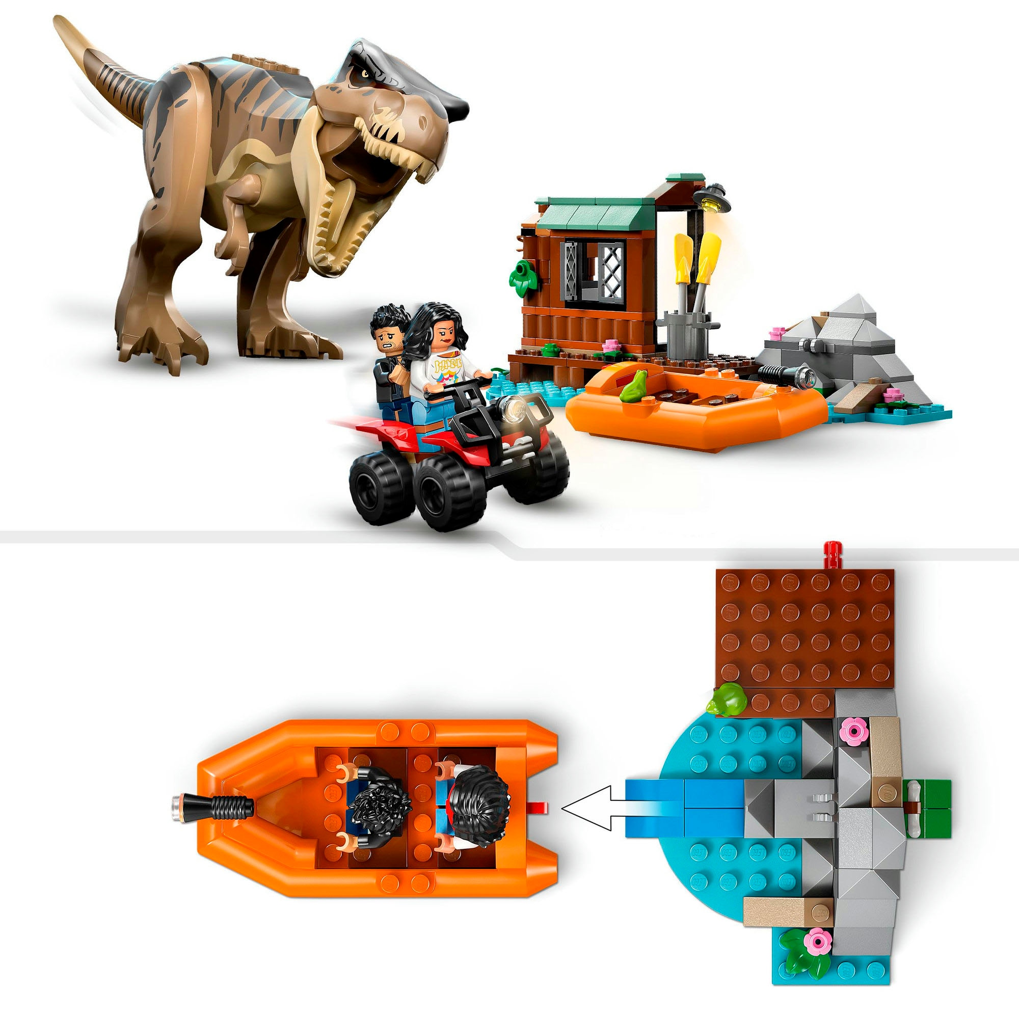 LEGO® Konstruktionsspielsteine »Flucht vor dem T.Rex (76975), LEGO Jurassic World« Made in Europe