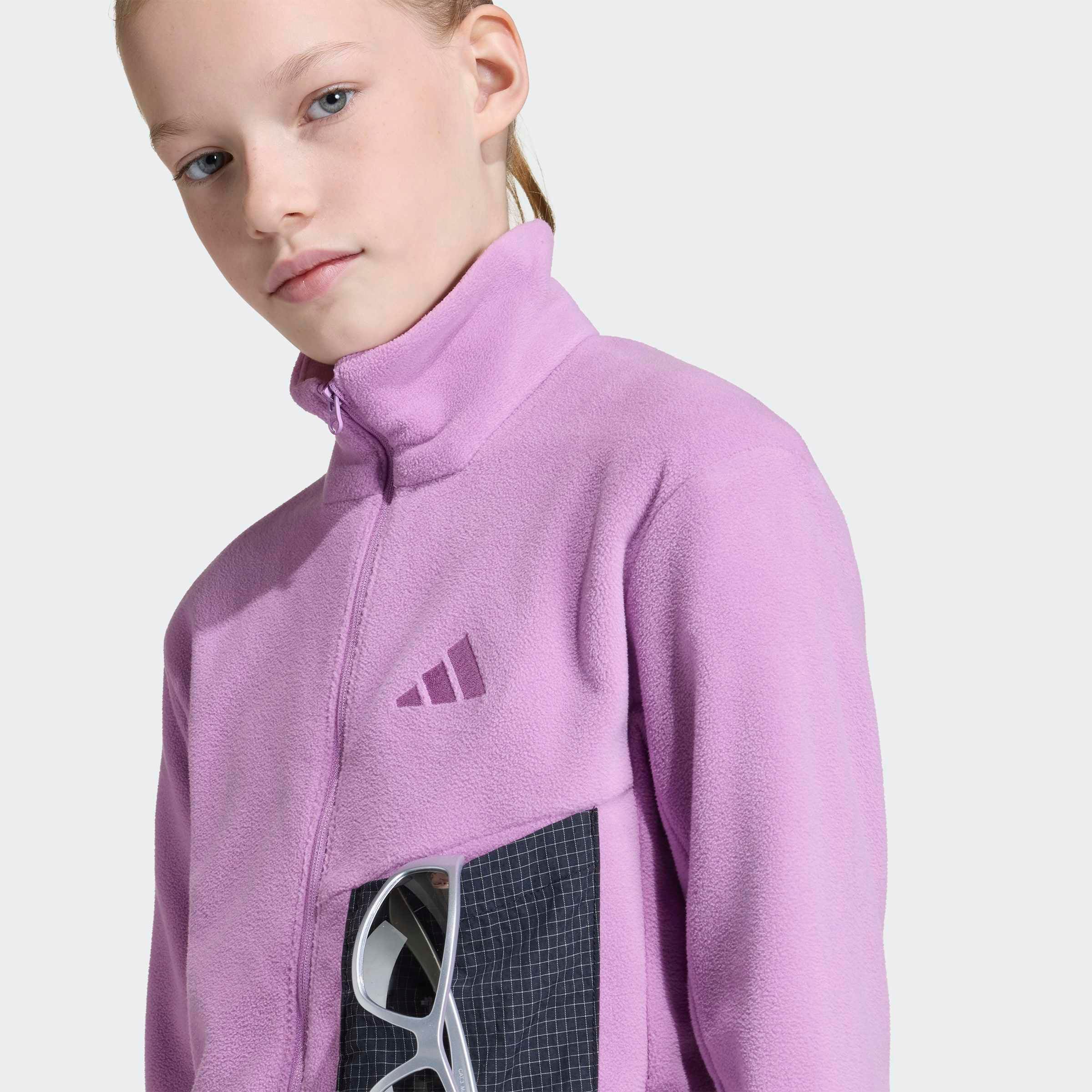 adidas TERREX Fleecejacke »TERREX KIDS MULTI, DURCHGEHENDER REISSVERSCHLUSS« mit Kapuze
