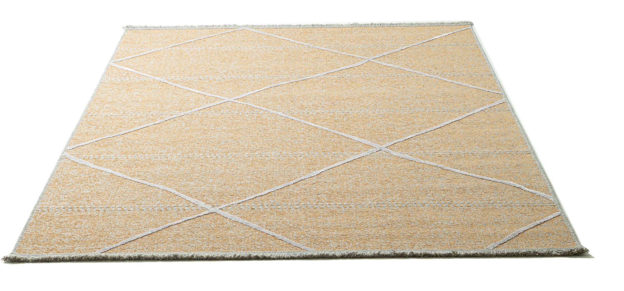 Sansibar Teppich »Braderup«, rechteckig, Flachgewebe, modernes Scandi Design,  Motiv Rauten, mit Fransen jetzt kaufen