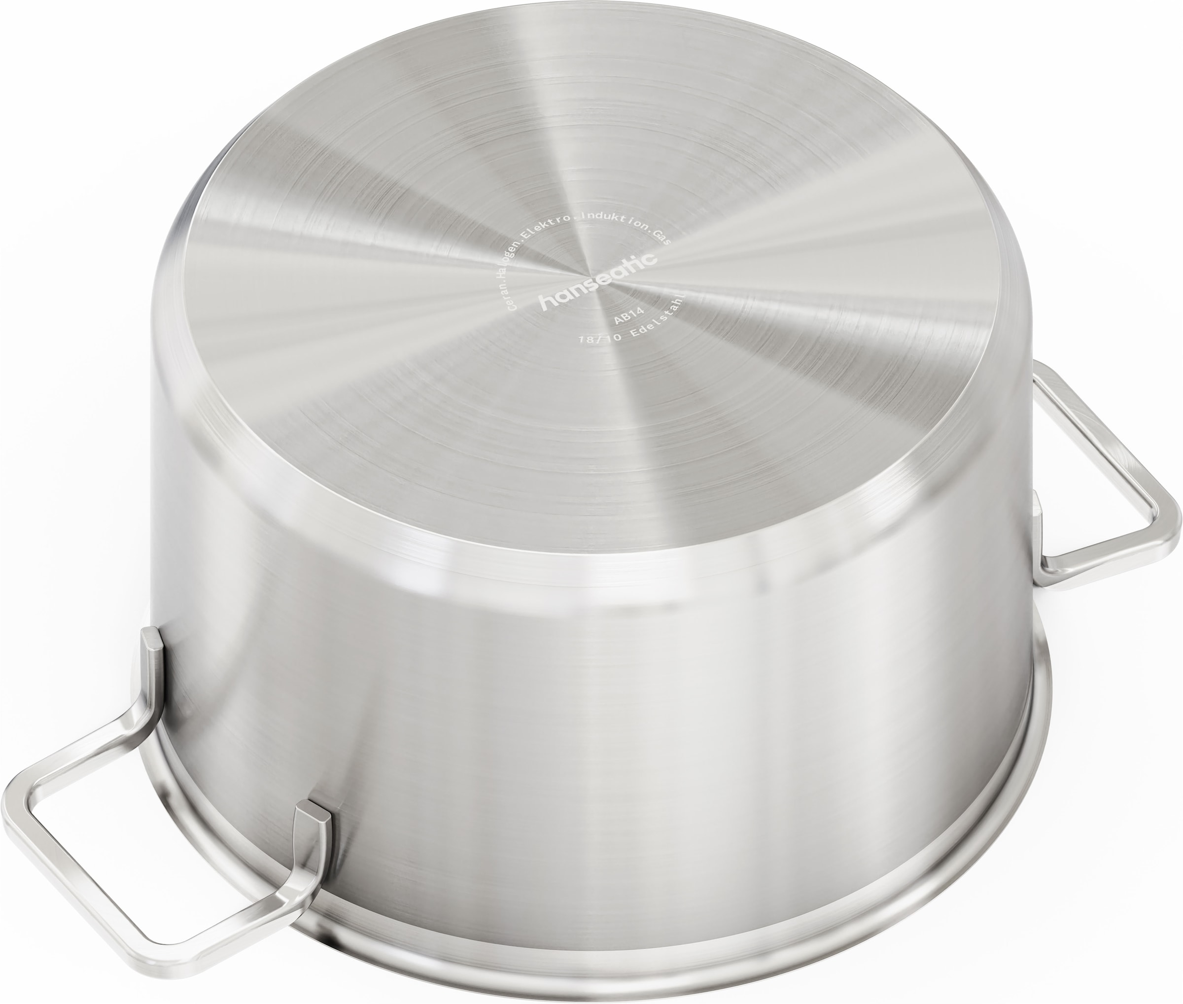 Hanseatic Topf-Set »DAILY« Set, Stielkasserolle 16 cm, Kochtopf 16/20/24 cm, 7 tlg. Edelstahl 18/10