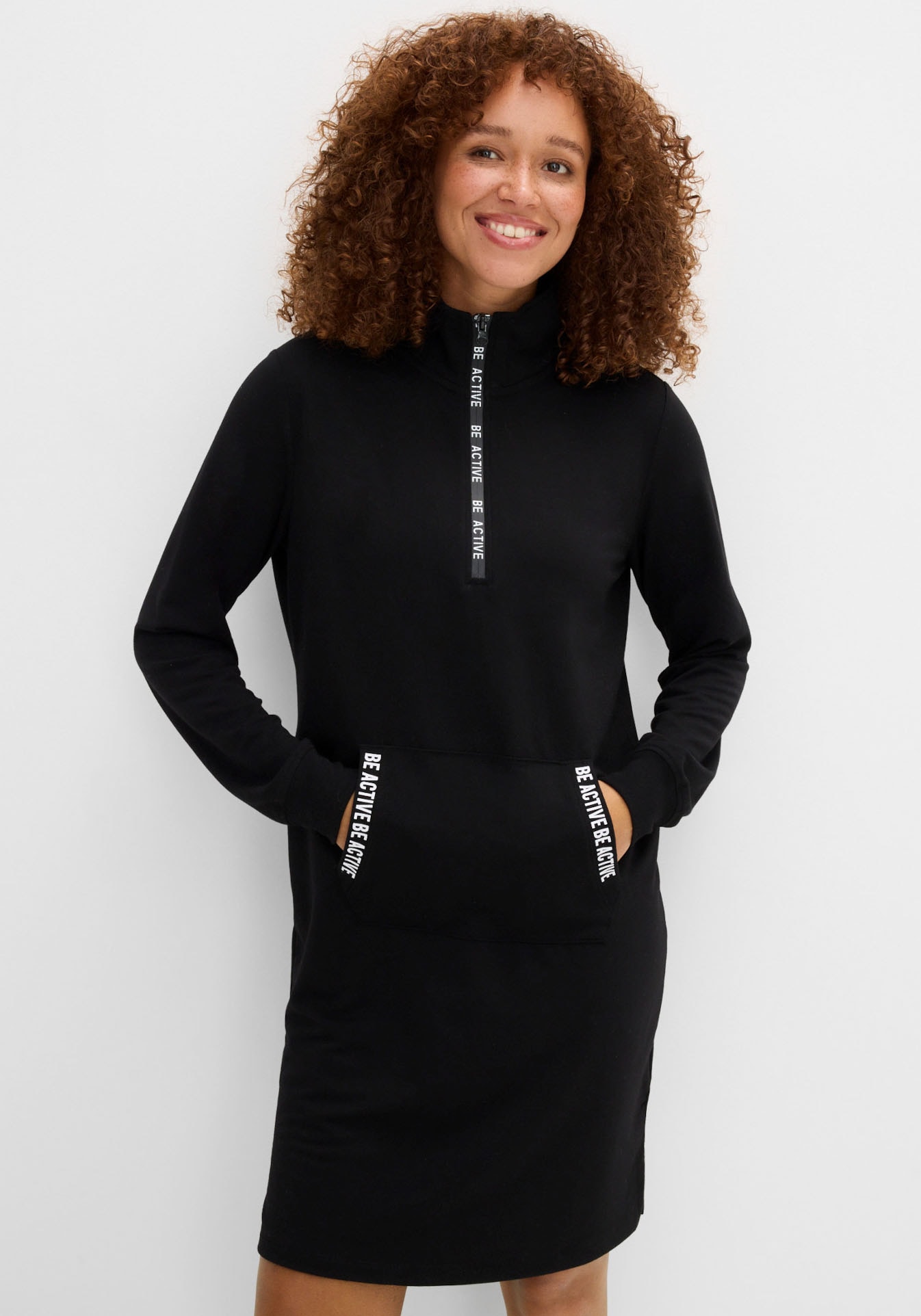 Image of bonprix Sweatkleid für den Alltag, mit langem Arm, aus Viskose-Mix, Casual Stil