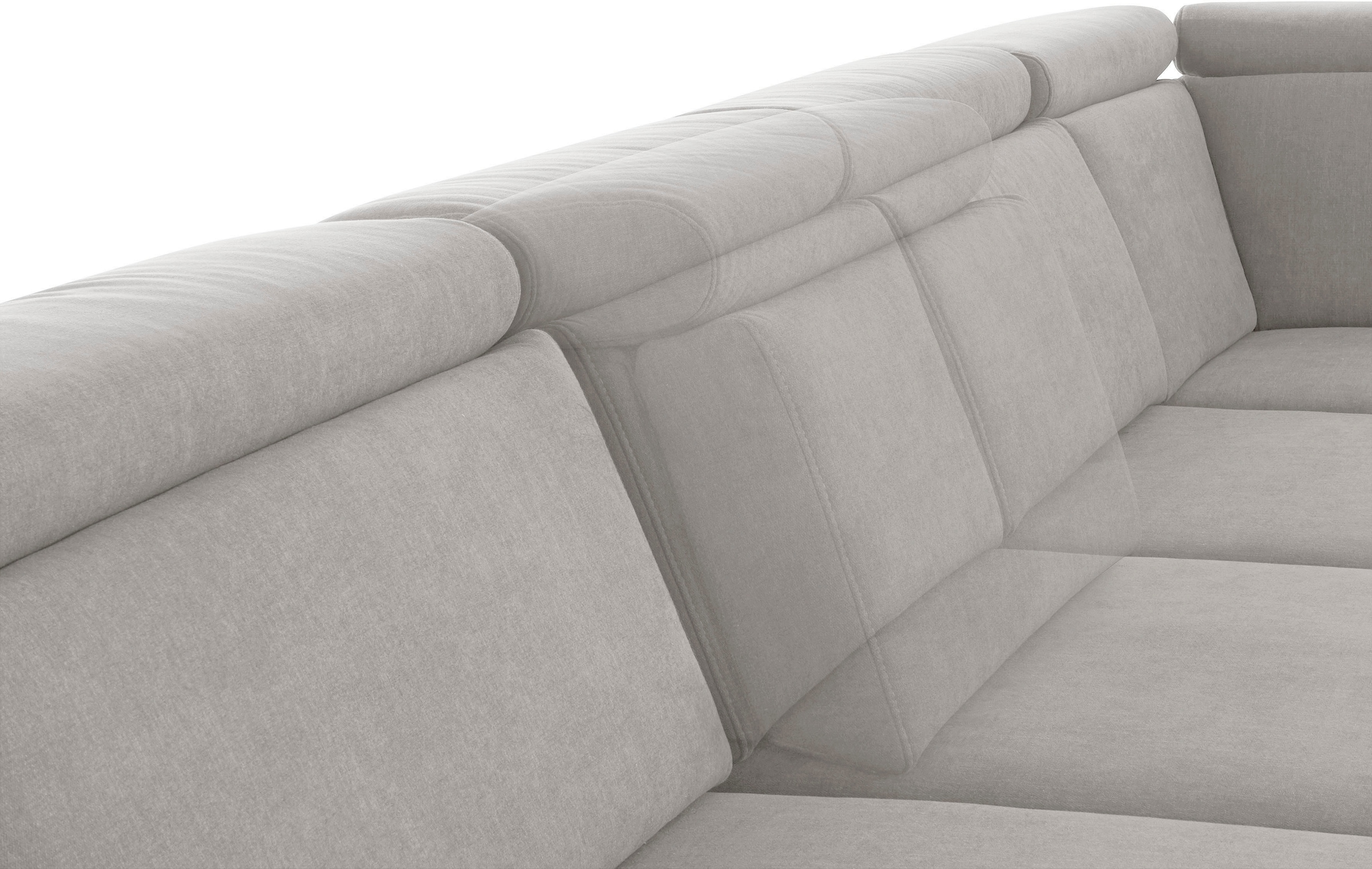 sit&more Wohnlandschaft »Brisbane U-Form«, Fusshöhe 15 cm, inklusive Sitztiefen-, Armteil- und Kopfteilverstellung