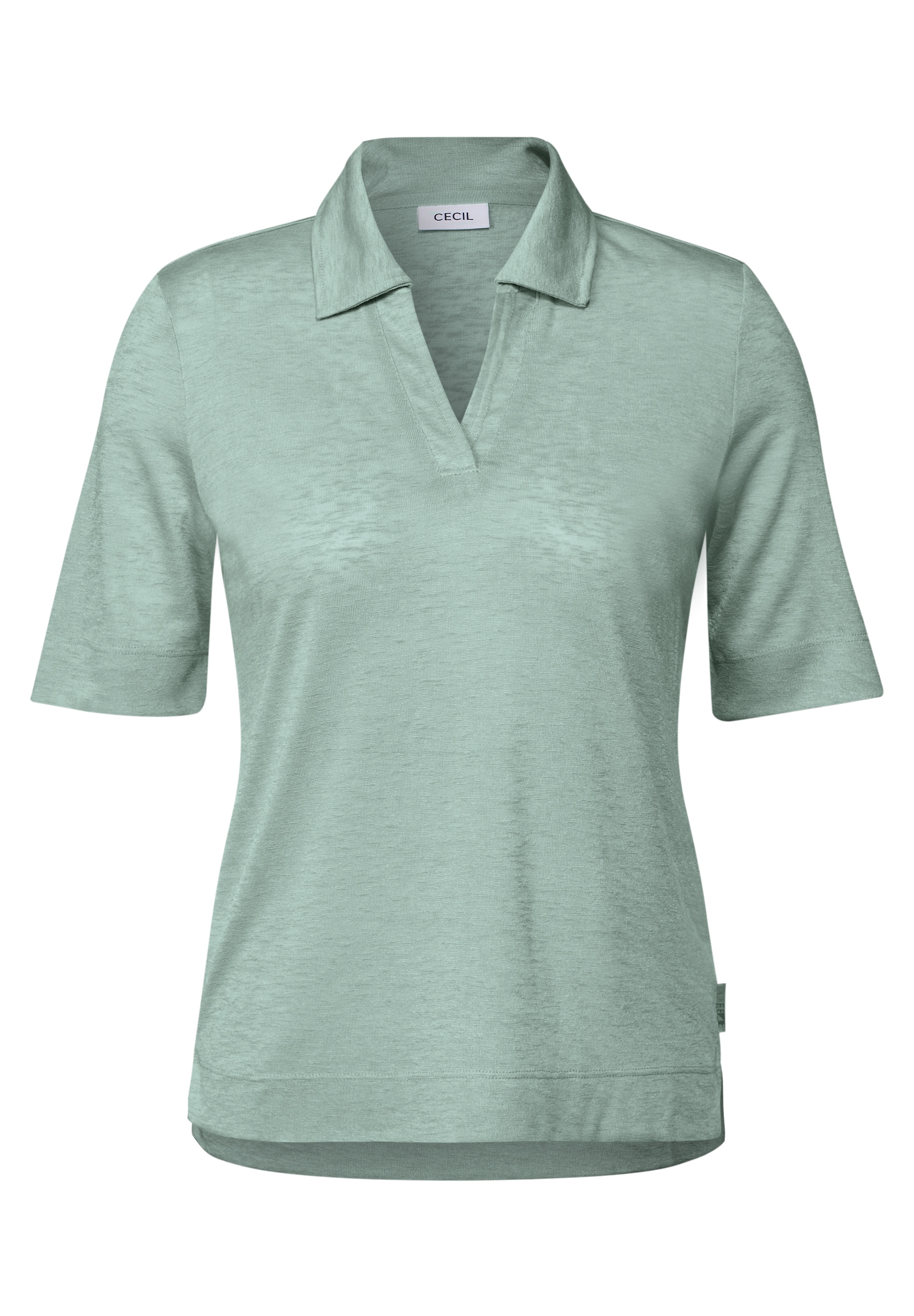 Cecil Poloshirt, in Leinen-Optik