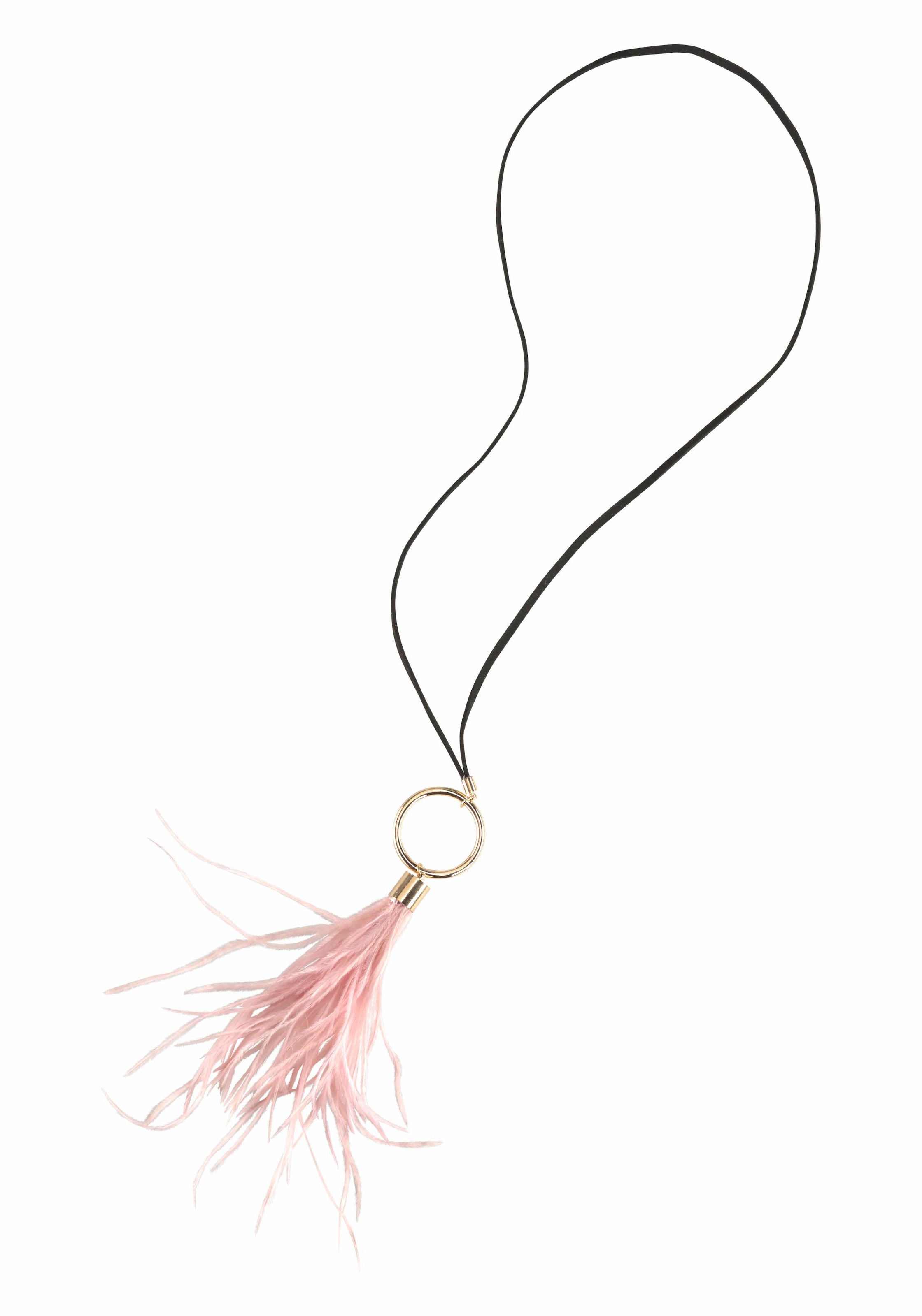Lange Kette »Anhänger in Feder-Optik«