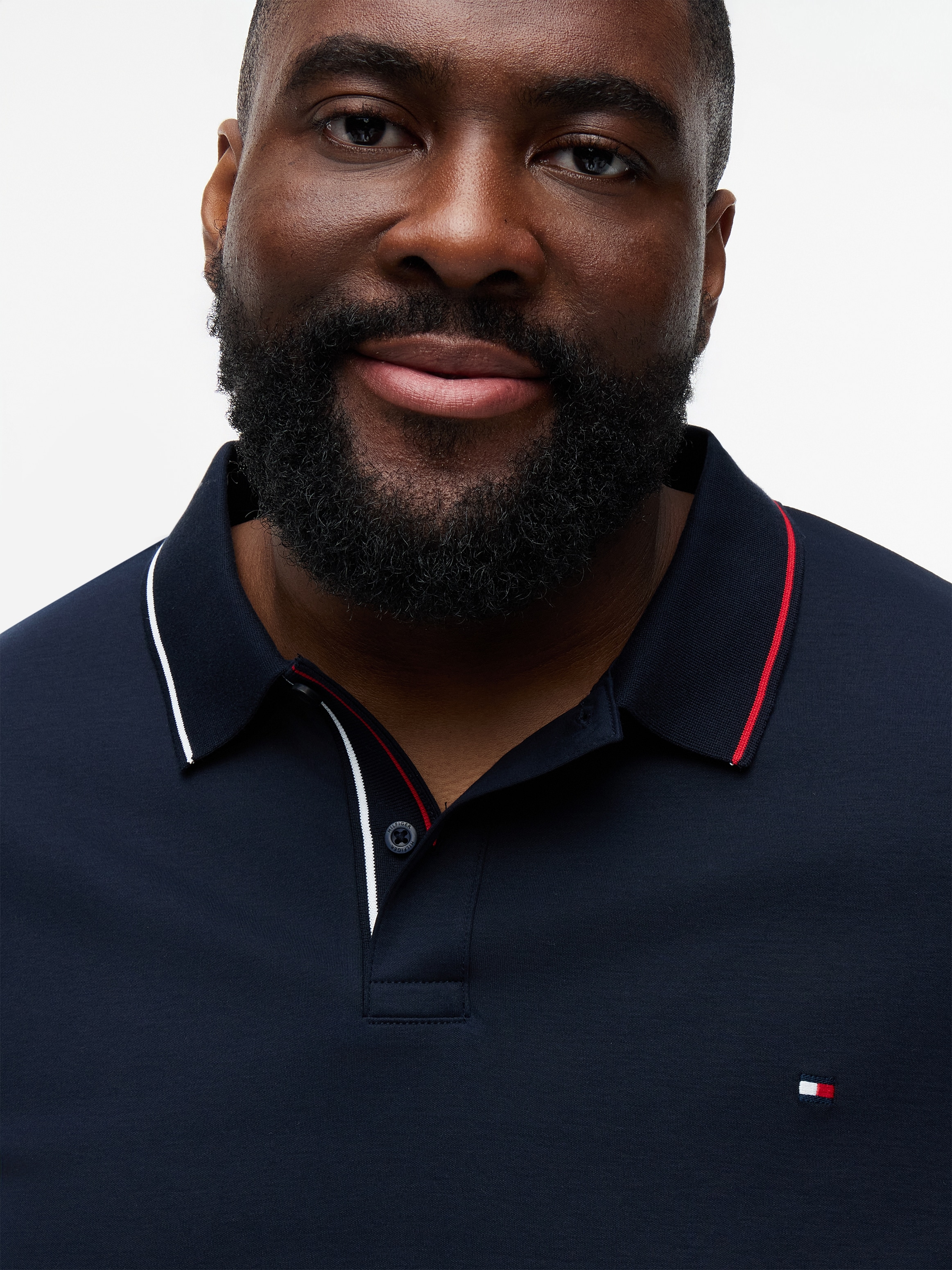 Tommy Hilfiger Big & Tall Polo »BT-LIQUID COTTON TIPPED SLIM-B« en coton