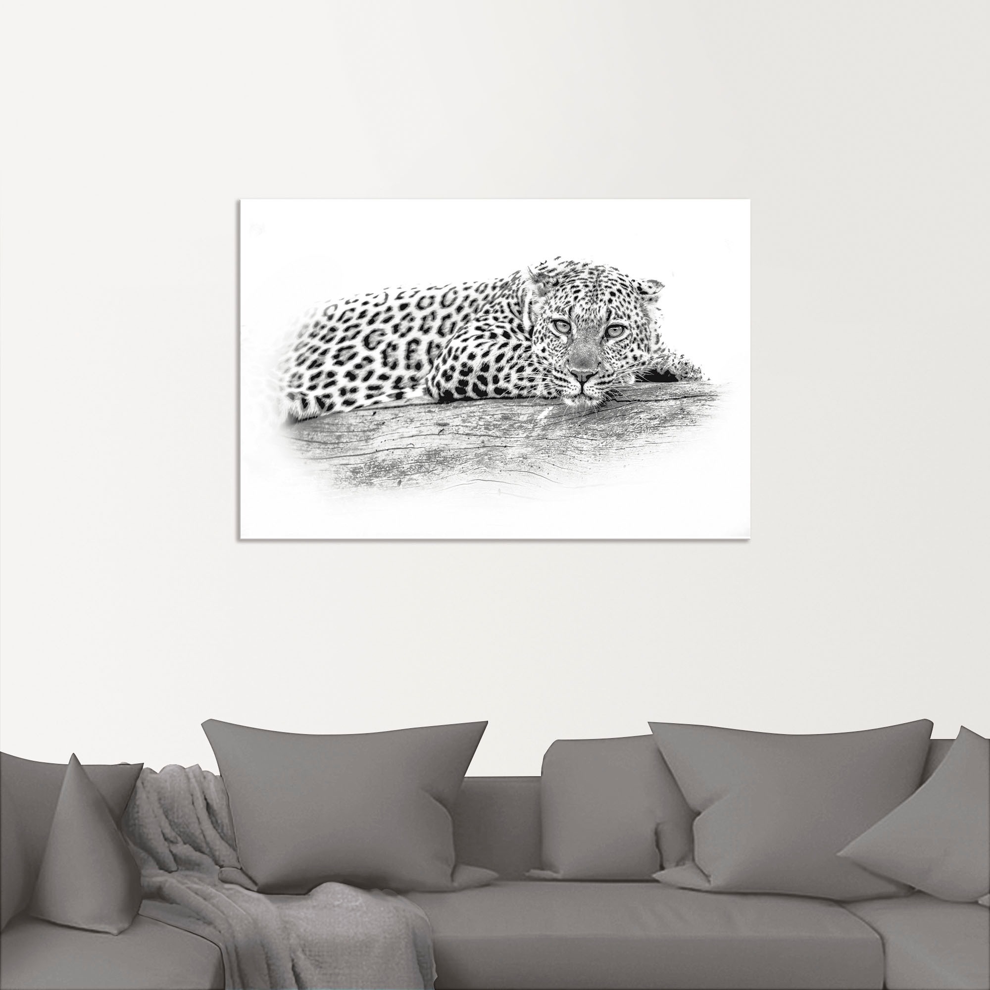 Artland Wandbild »Leopard St.), Wildtiere, Leinwandbild, Key Optik«, Wandaufkleber Poster Alubild, als versch. (1 in oder Grössen High