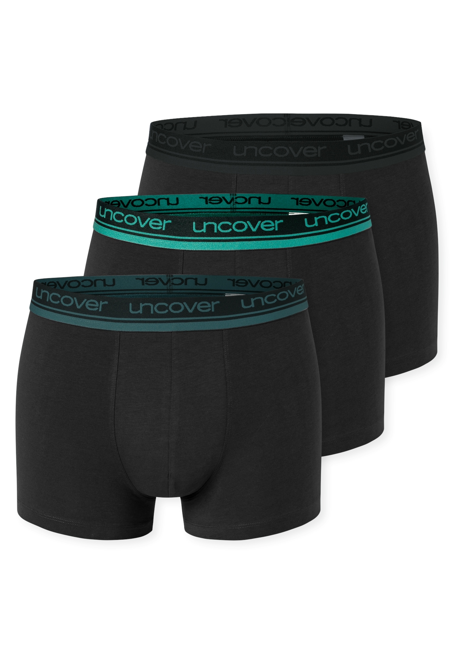 uncover by SCHIESSER Boxer »Uncover Cotton« 2er Pack,  ohne Eingriff, Logo-Bund, elastisch, Single Jersey-Qualität