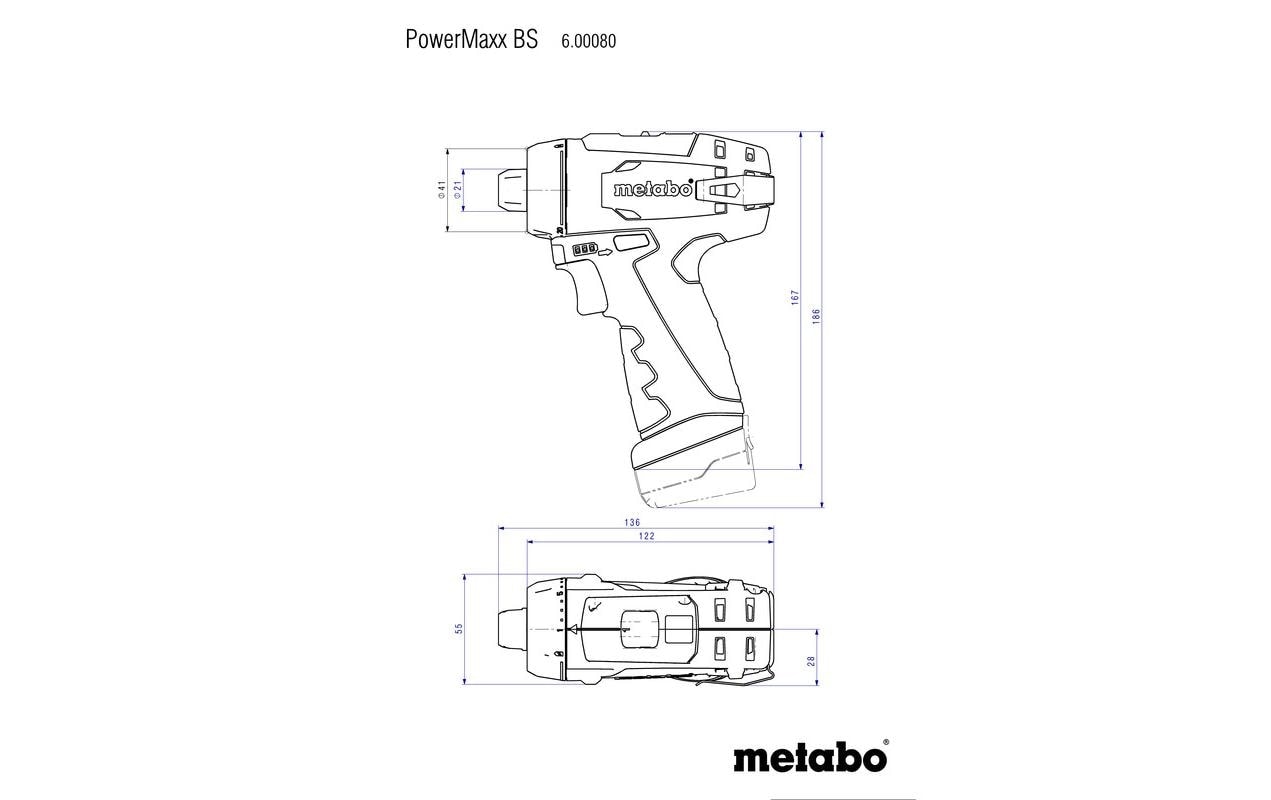 metabo Akku-Bohrschrauber »PowerMaxx BS Basic Set«