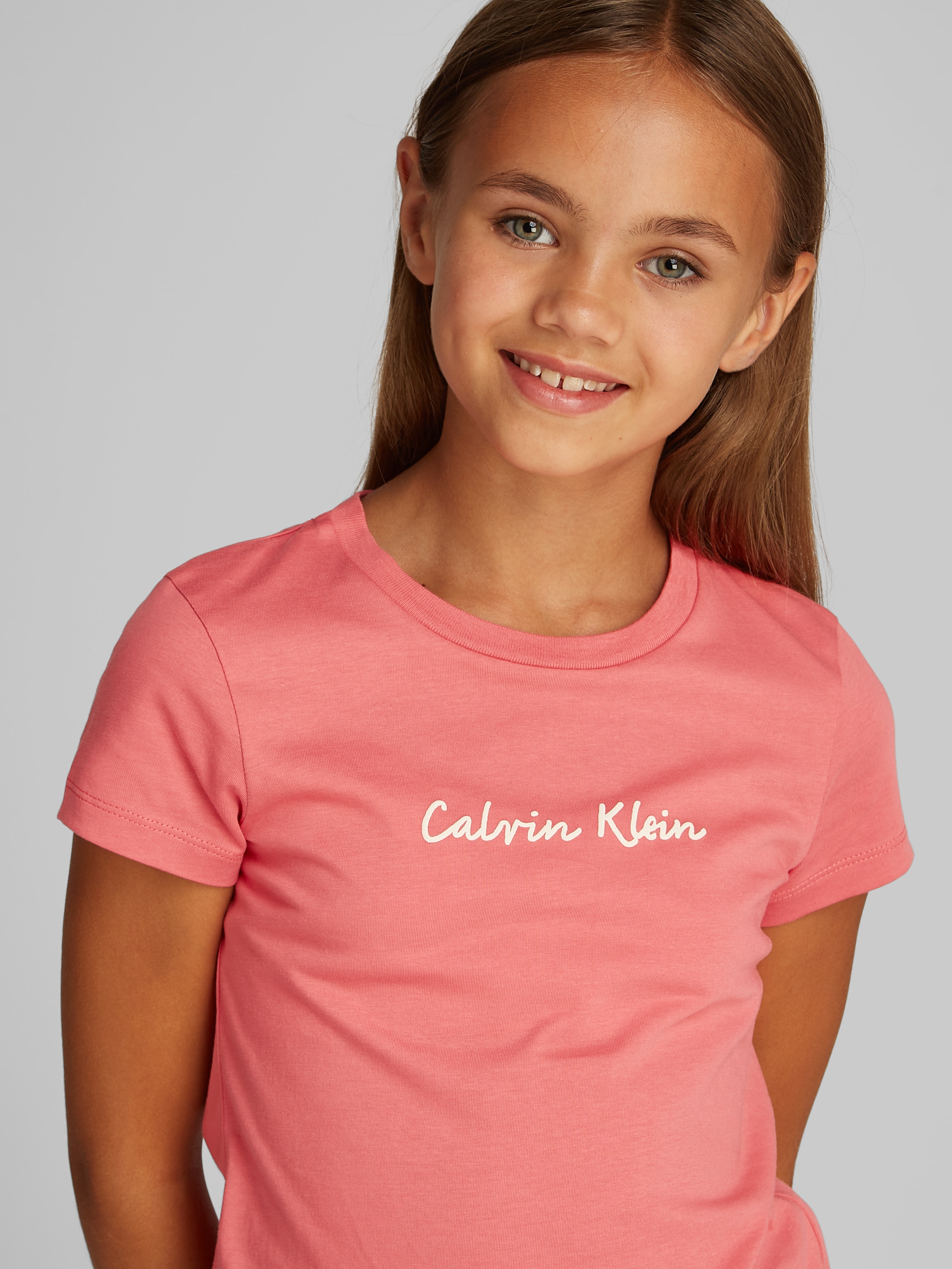 Calvin Klein Jeans T-Shirt »SCRIPT LOGO SLIM SS T-SHIRT«, mit Logoschriftzug