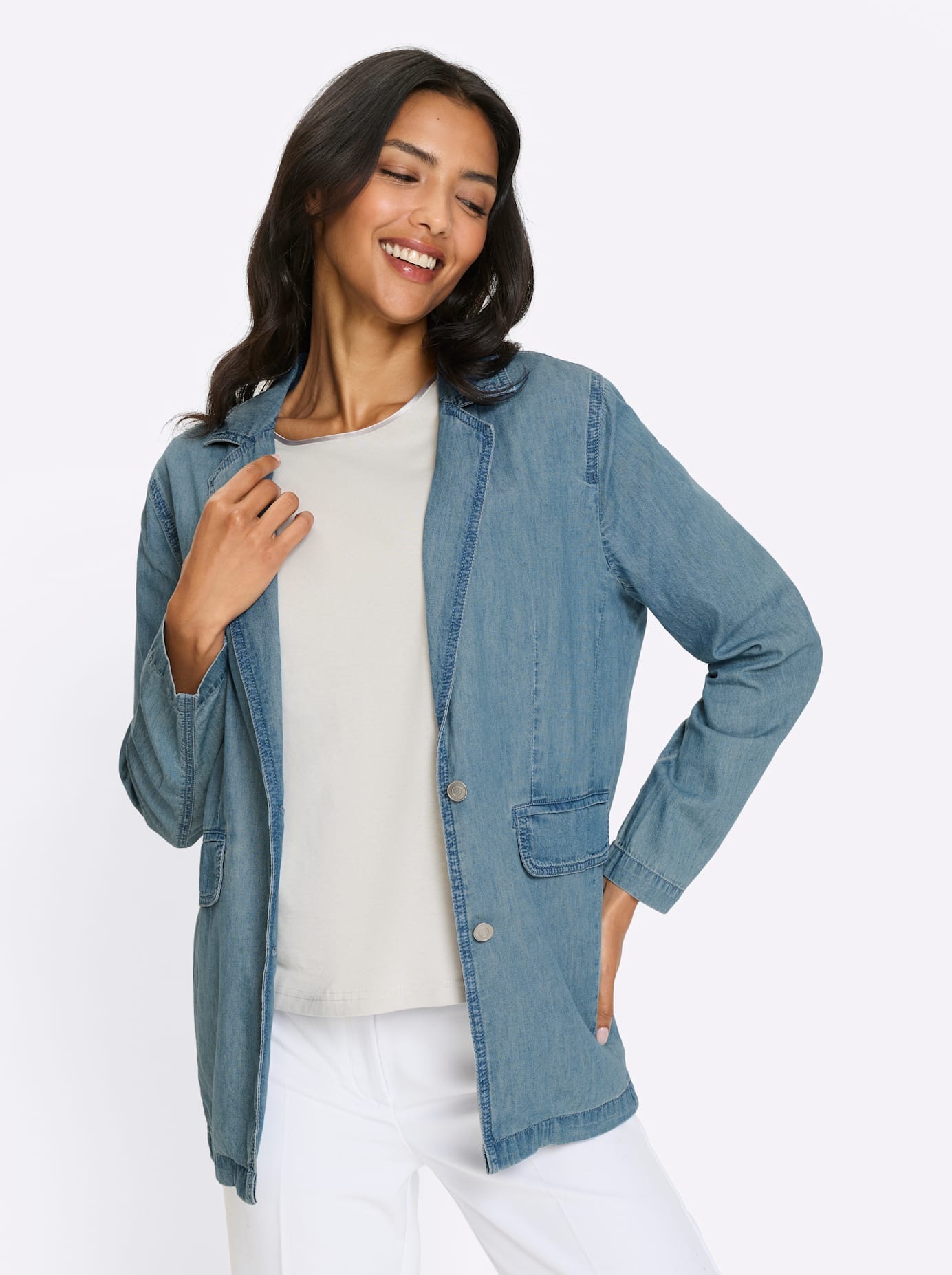 Classic Basics Veste en jean ohne Kapuze