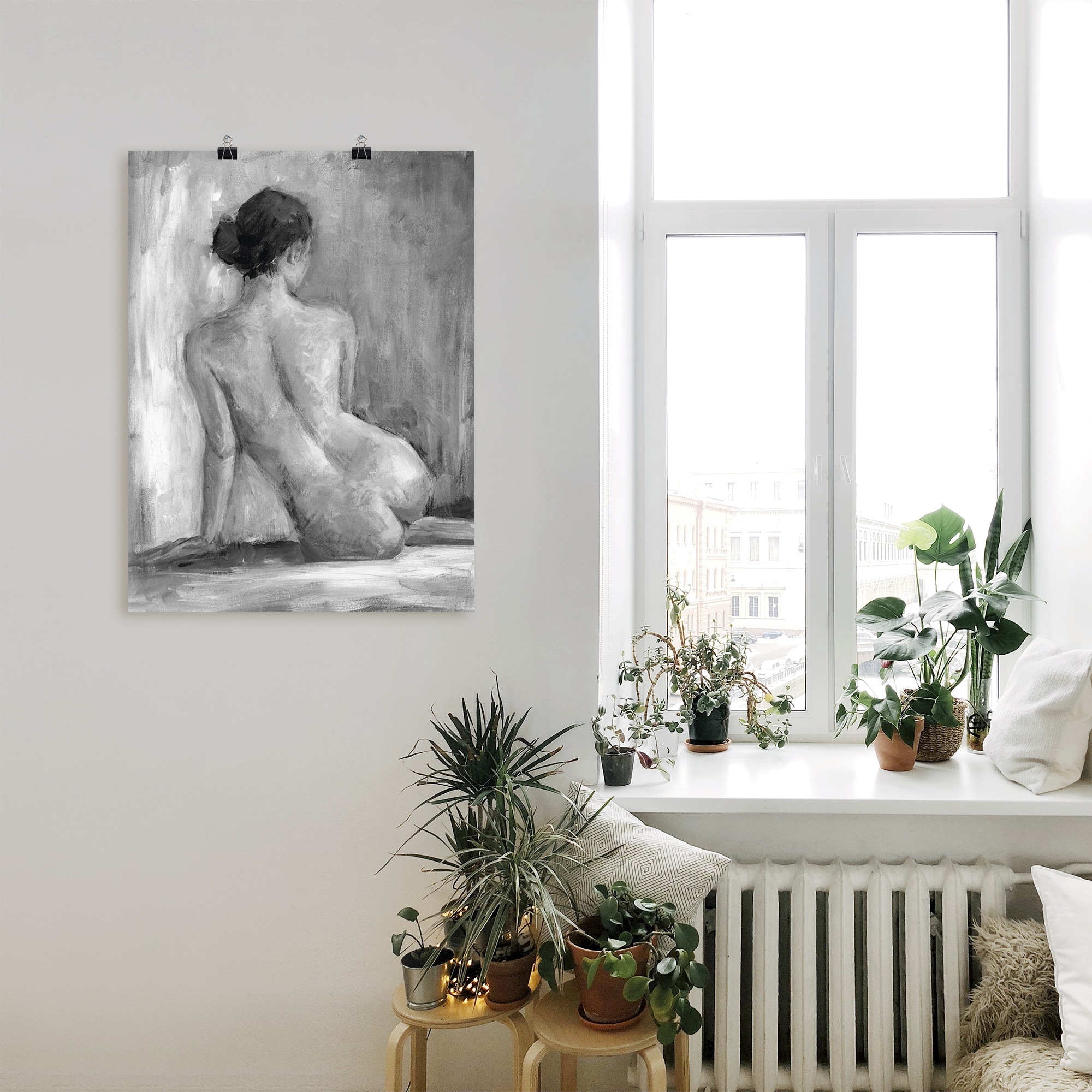 Artland Wandbild »Figur in schwarz & weiss I« Frau 1 Stk. tlg. als Alubild, Leinwandbild, Poster in verschied. Grössen