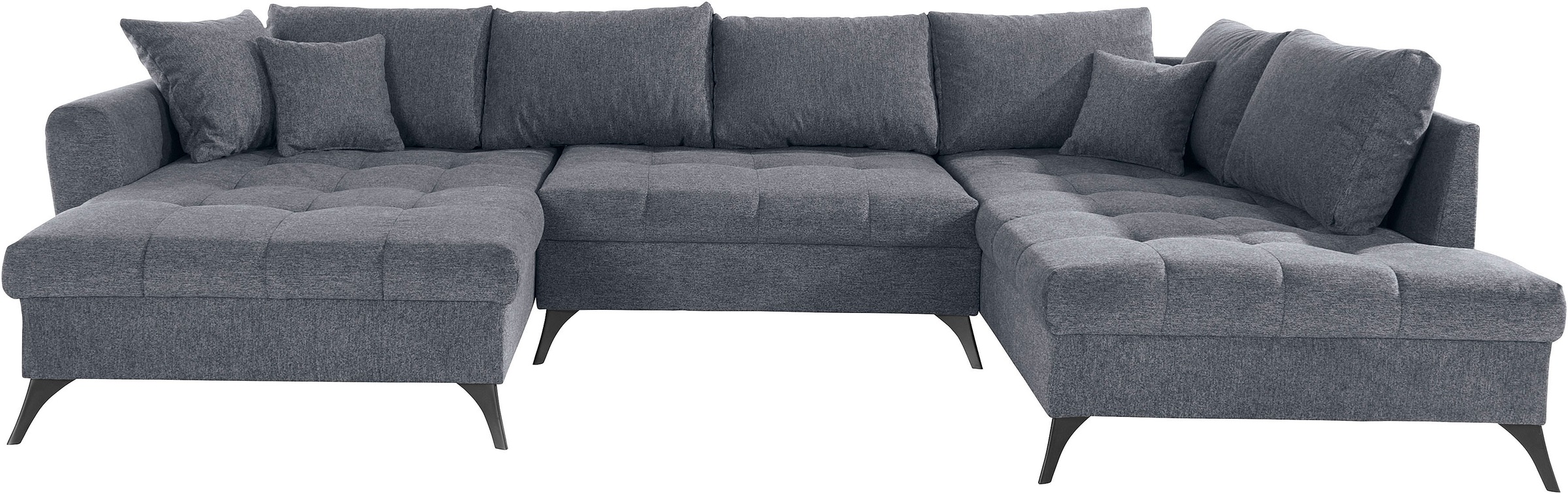 Image of andas Wohnlandschaft »Lörby Luxus«, Belastbarkeit bis 140kg pro Sitzplatz, auch mit Aqua clean-Bezug, feine Steppung im Sitzbereich, lose Kissen bei Ackermann Versand Schweiz