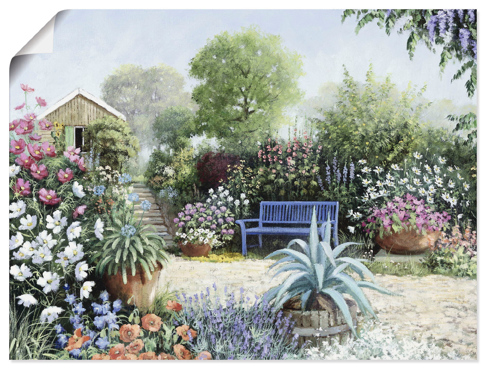 Image of Artland Wandbild »Ruhiger Garten«, Garten, (1 St.), in vielen Grössen & Produktarten -Leinwandbild, Poster, Wandaufkleber / Wandtattoo auch für Badezimmer geeignet bei Ackermann Versand Schweiz