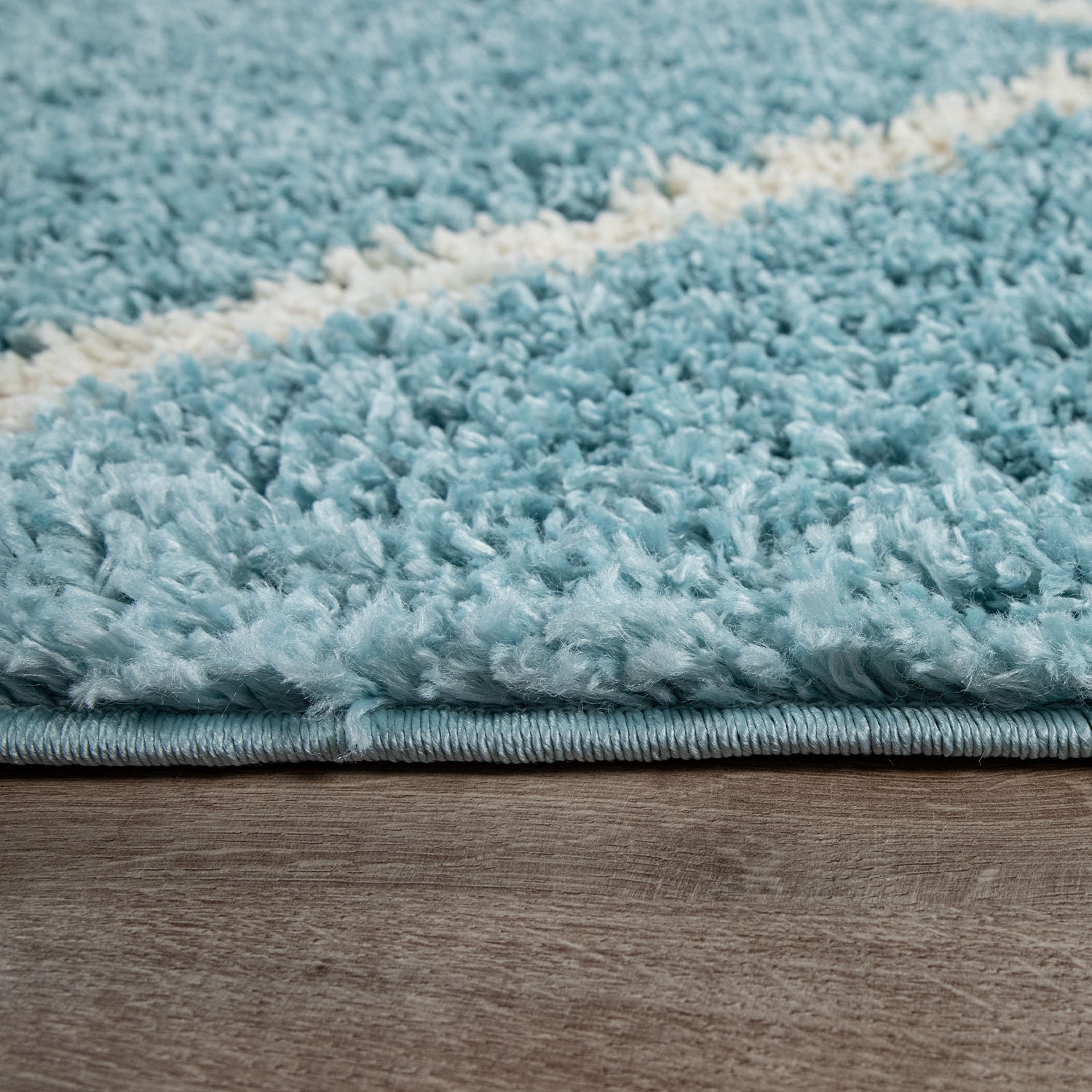 Paco Home Hochflor-Teppich »Kalmar 441«, rund, 40 mm Höhe, Scandi Design, Rauten Muster, weich & kuschelig