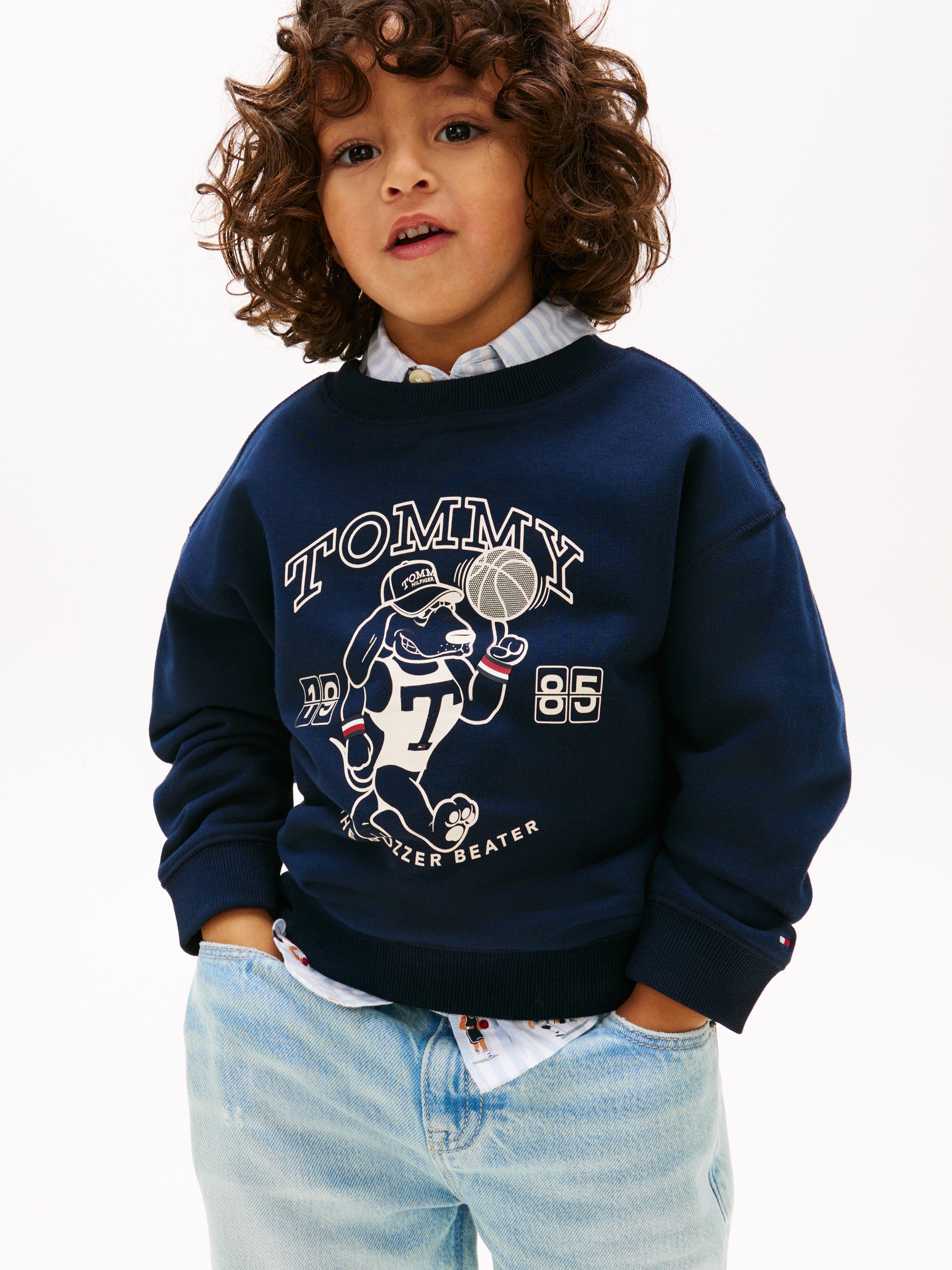 Image of Tommy Hilfiger Sweatshirt "LB PRINTED GRAPHIC SWEATSHIRT", Kinder bis 16 Jahre, Print, Druck