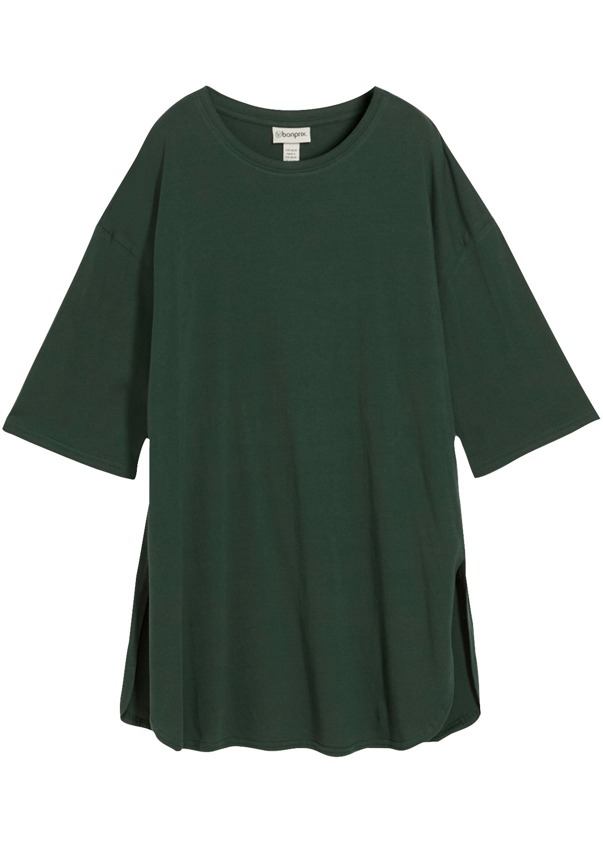 bonprix Oversize-Shirt mit Seitenschlitzen, aus Baumwolle