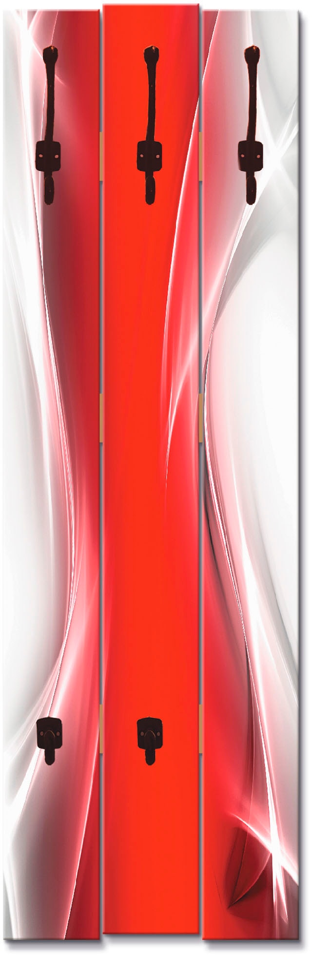 Image of Artland Garderobenleiste »Kreatives Element Rot für Ihr Art-Design«, platzsparende Wandgarderobe aus Holz mit 5 Haken, geeignet für kleinen, schmalen Flur, Flurgarderobe bei Ackermann Versand Schweiz