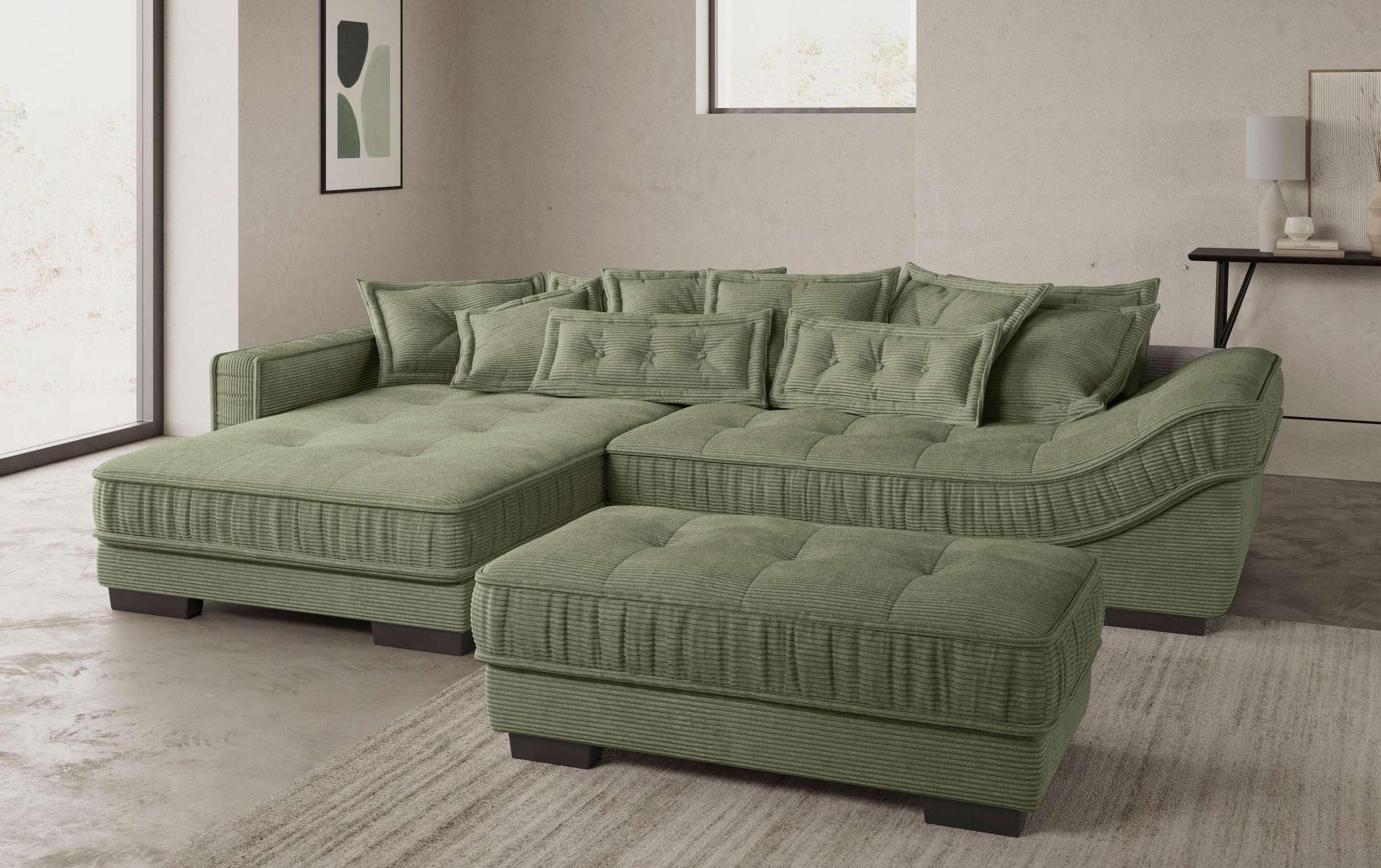 Mr. Couch Ecksofa »Diwan II, L-Form«, Wahlweise mit Kaltschaumpolsterung bis 140 kg belastbar