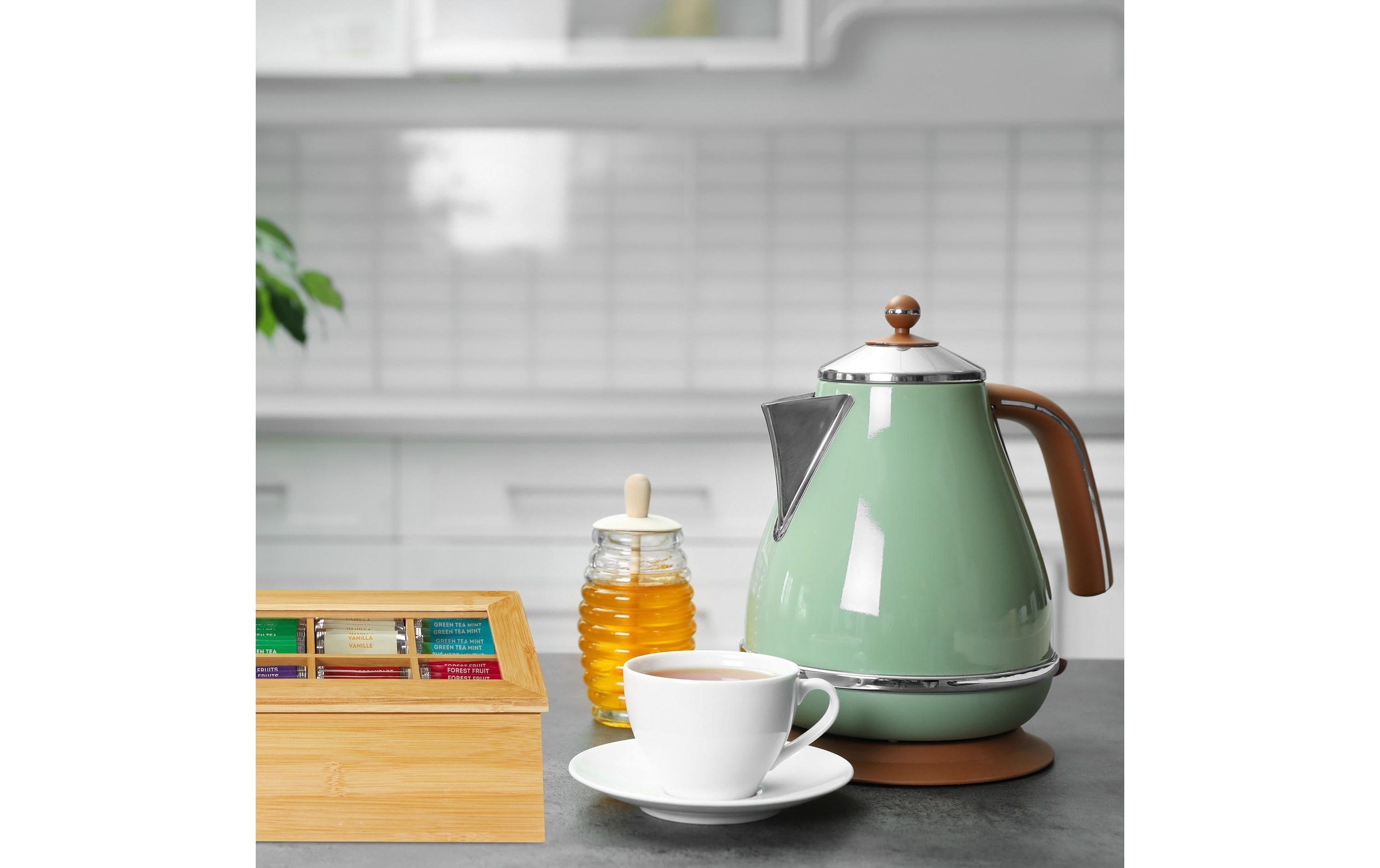 relaxdays Teebox »12 Fächer« 1 Stk. tlg. Holzart: Bambus (China)