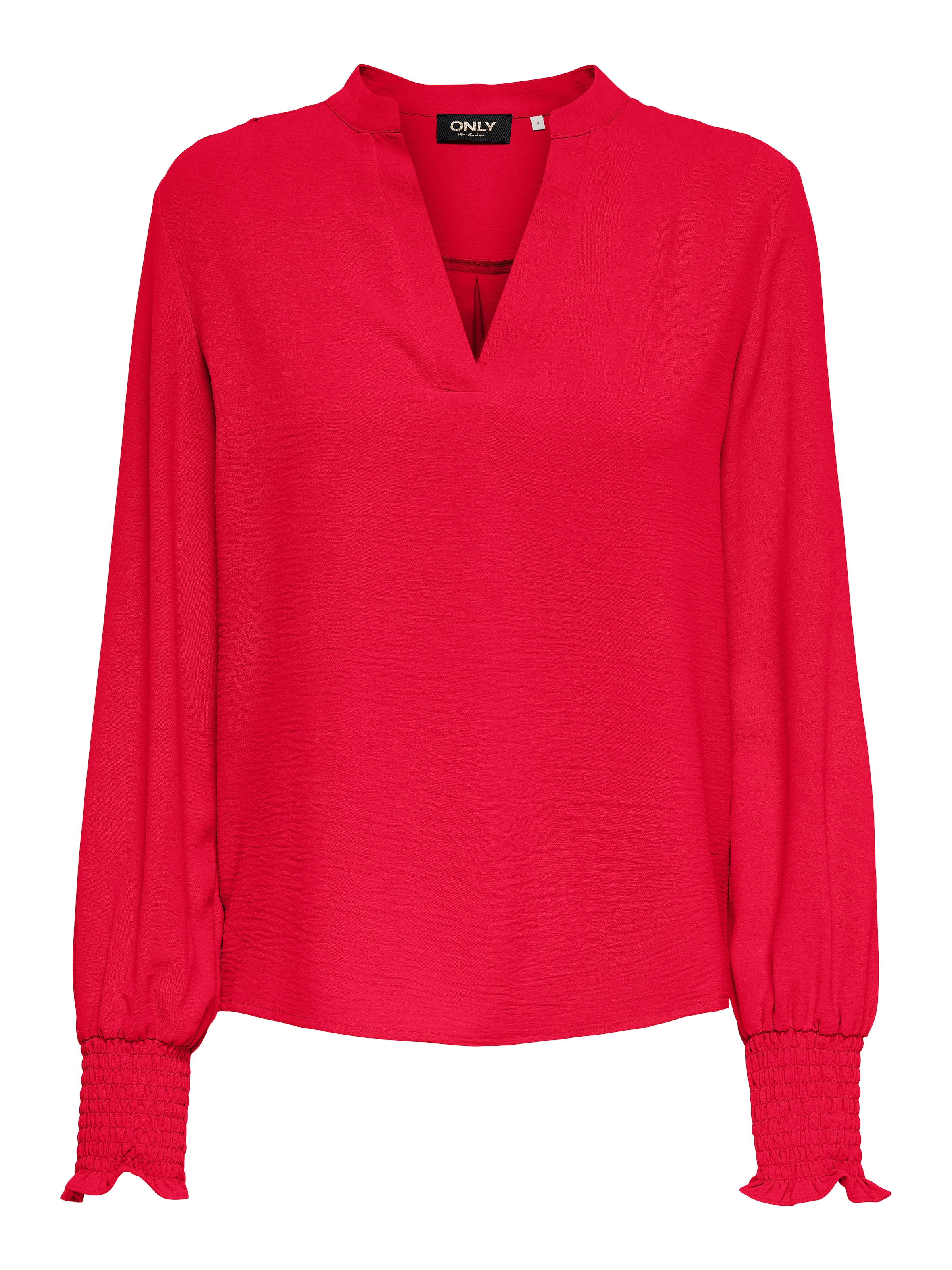 ONLY Blusenshirt »ONLMETTE V-NECK LS SMOCK TOP NOOS WVN«