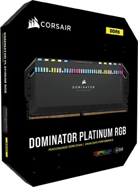 Corsair Arbeitsspeicher »Dominator Platinum RGB DDR5 6200MHz DIMM 32GB (2x16GB)«, RGB Beleuchtung ICUE