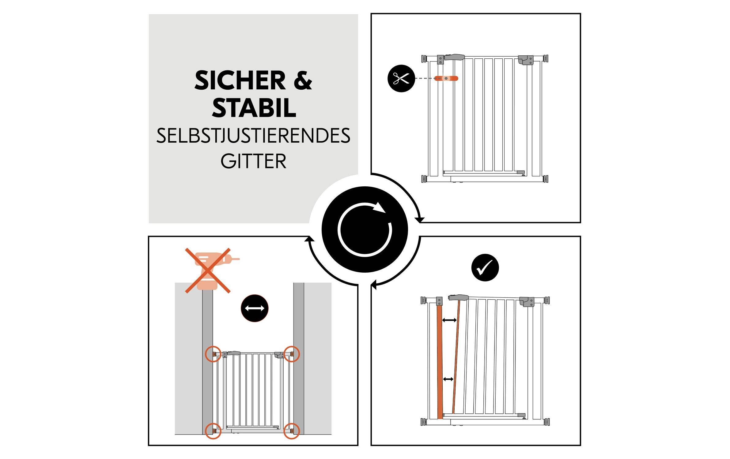 Hauck Türschutzgitter »Clear Step Autoclose 2 Schwarz«