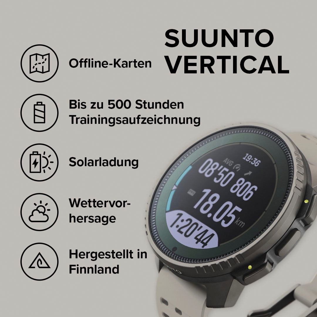 Suunto Smartwatch »Vertical GPS Watch Titanium«, (/ 1,4 Zoll)
