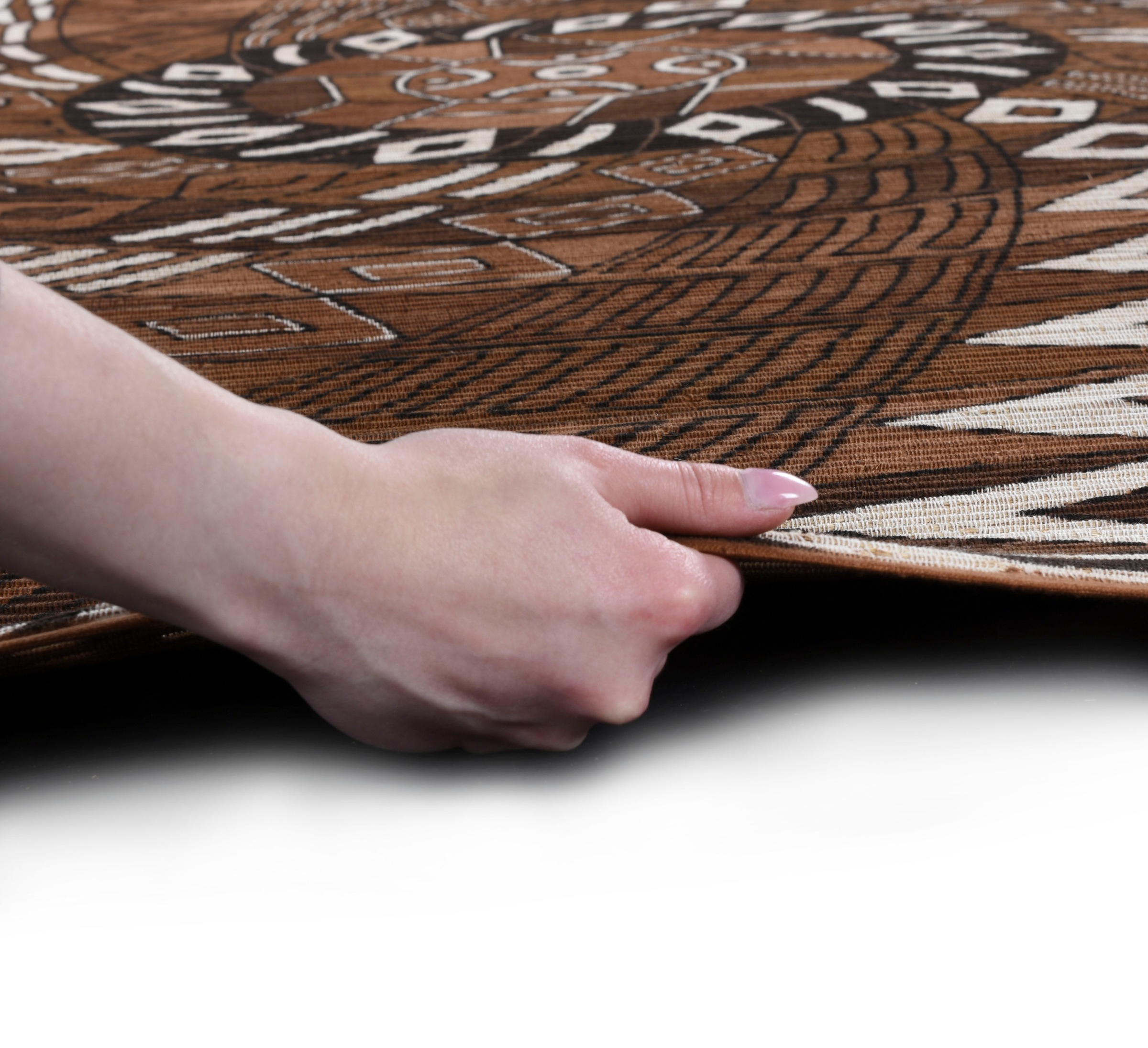 DIE HAUSKUNST Teppich »Funun Funun« rechteckig 4 mm Höhe Flachgewebe, handgewebt,mit Fransen