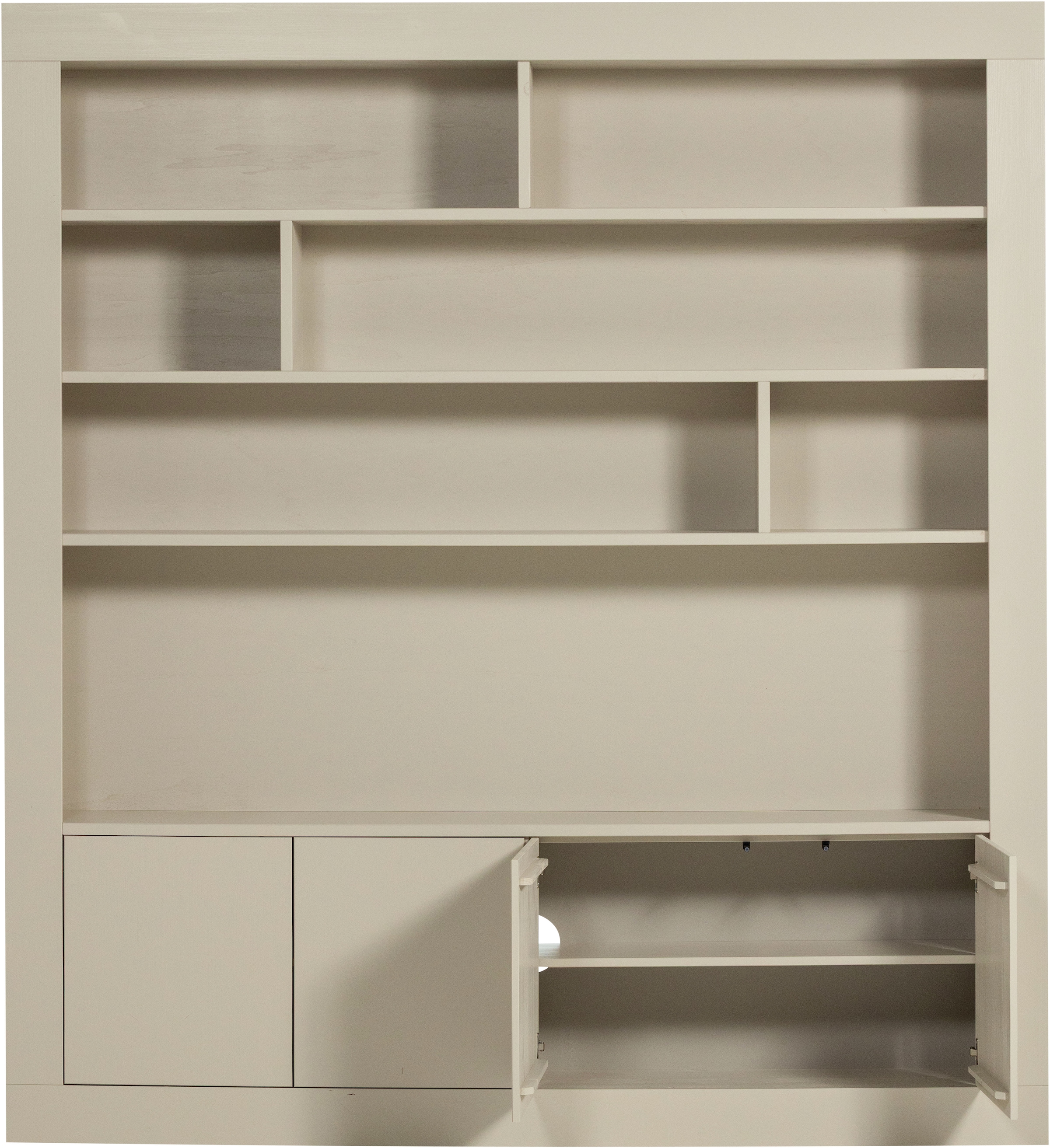 WOOOD Meuble mural »Wallcover FSC® Mix Kiefernholz mit Druckmechanismus 210x 31x 229 cm«