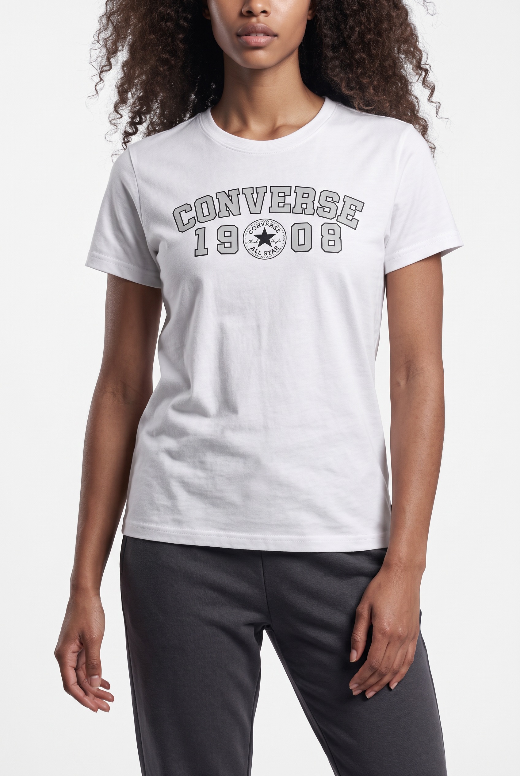 Image of Converse T-Shirt "1908 TEE" mit Rundhalsausschnitt, aus Baumwolle und Modal, normale Länge