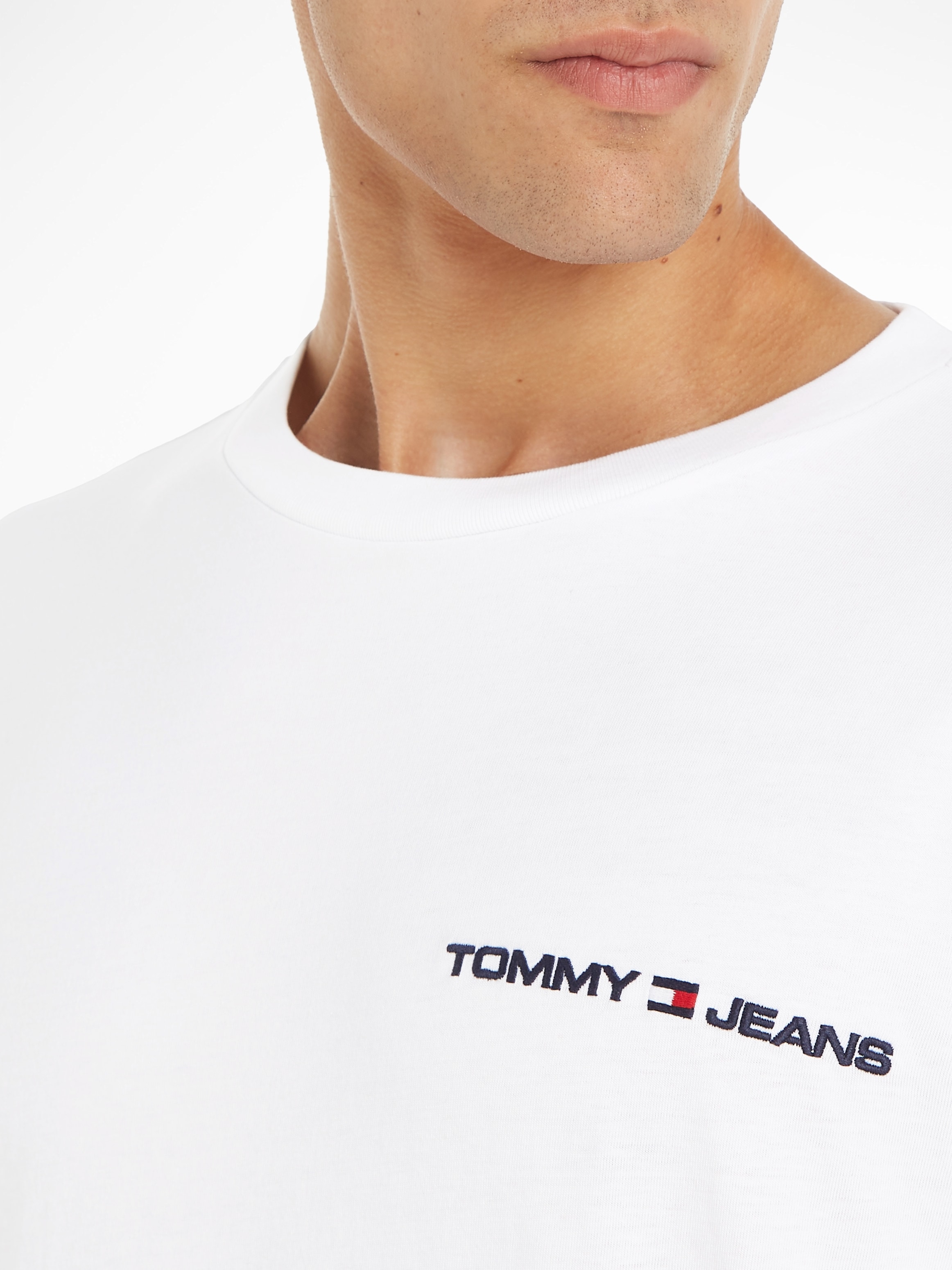 ♕ Tommy Jeans Langarmshirt »TJM auf CLSC versandkostenfrei L/S LINEAR CHEST TEE«