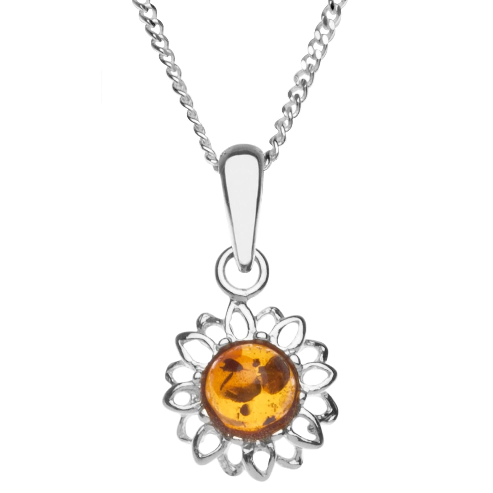 Image of OSTSEE-SCHMUCK Kette mit Anhänger "Ostsee-Schmuck Kette mit Anhänger Blüte 12 mm"