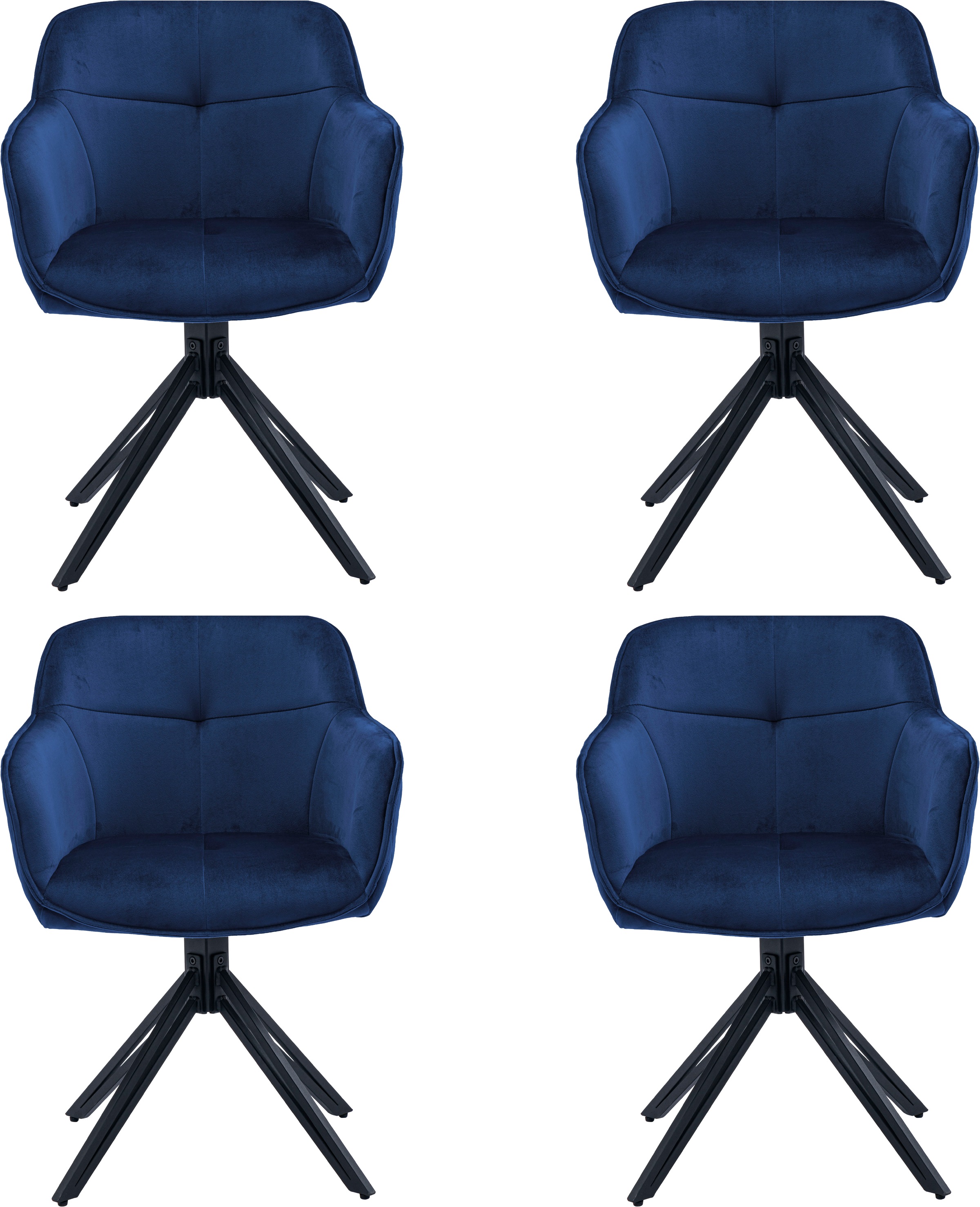 Image of Stolkom Armlehnstuhl "Emma B/H/T 59x82x62 cm" (Set) 4 Stk.Breite 59cm, 180 drehbar mit Auto-Return