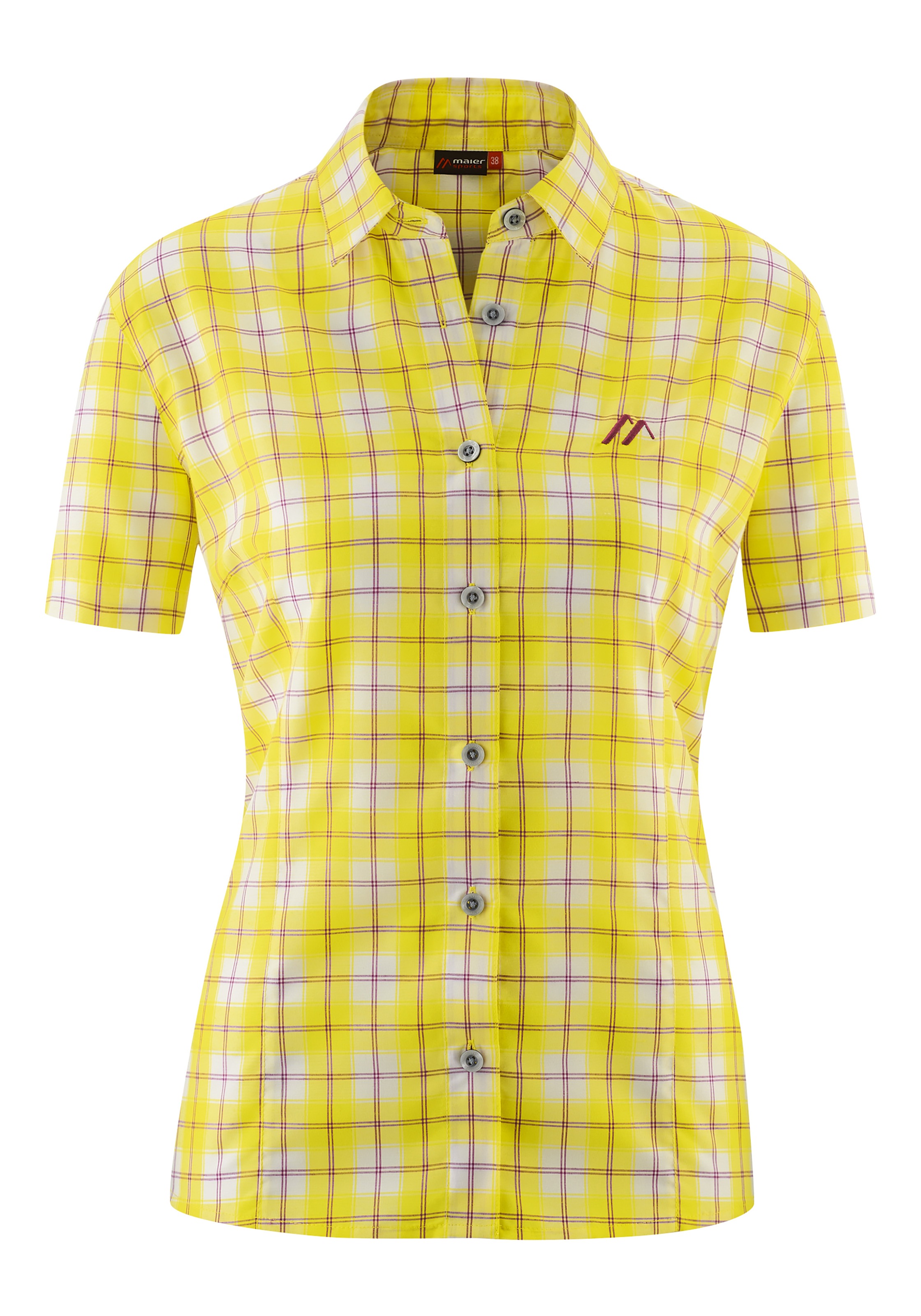 Image of Maier Sports Funktionsbluse »Philina«, Karierte Kurzarm-Bluse für Wandern, Reisen und Freizeit bei Ackermann Versand Schweiz