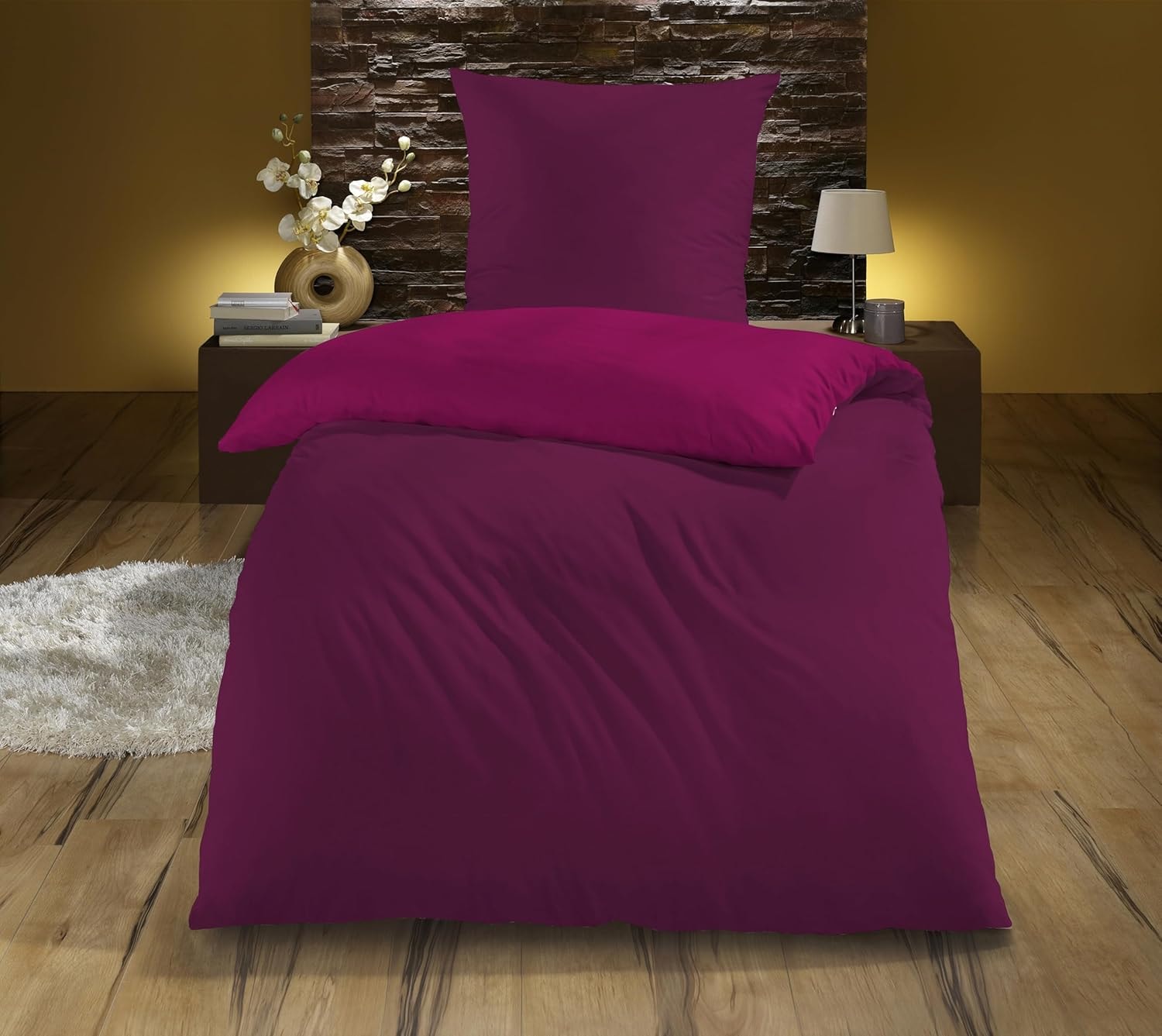 Image of KiNZLER Wendebettwäsche "Mikrofaser "Cashmere Touch"" 2 tlg. Unifarben, besonders weich