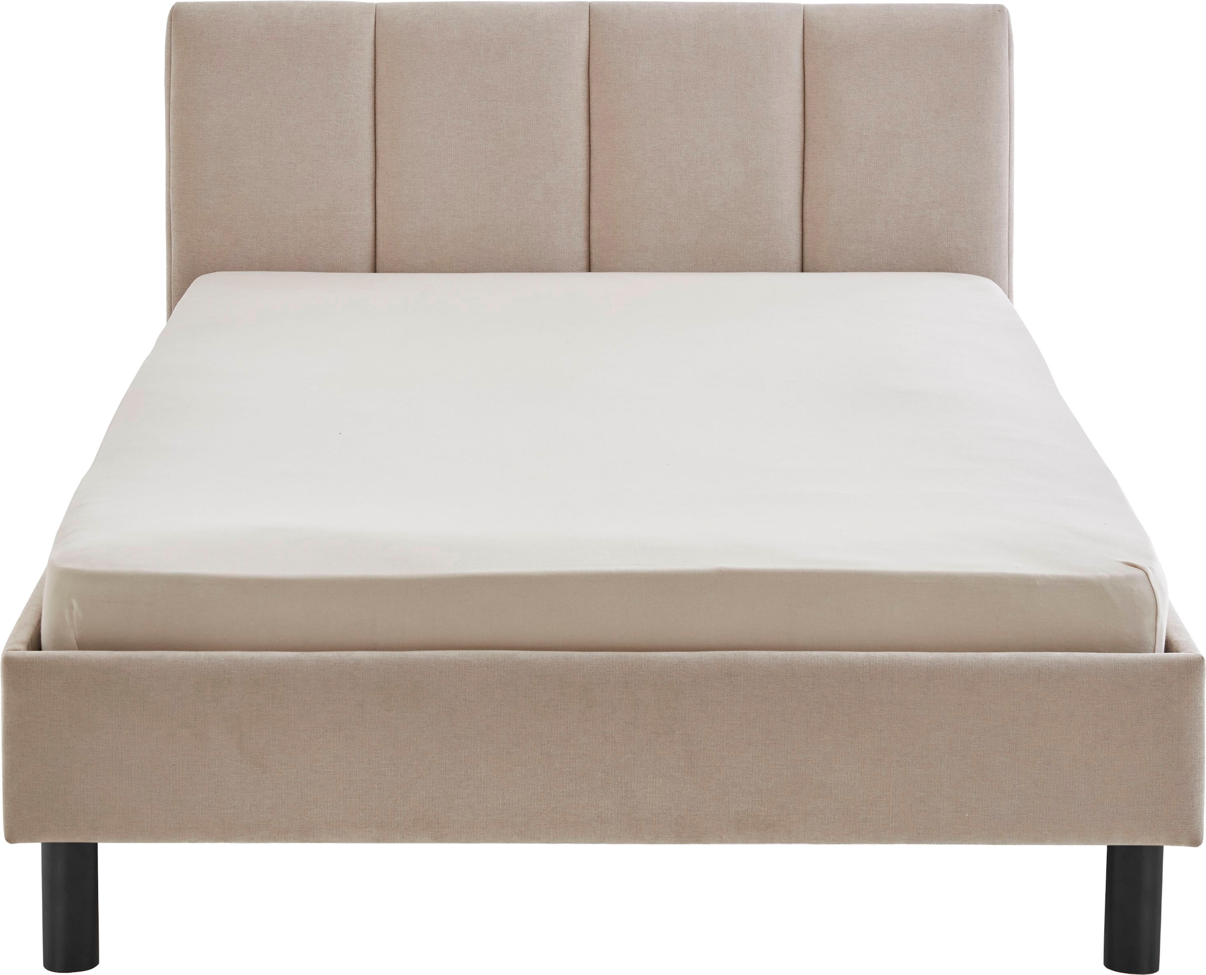 meise.möbel Lit rembourré »Joker, in verschiedenen Breiten und Farben erhältlich« wahlweise mit schwarzem oder eichefarbigem Holzfuss