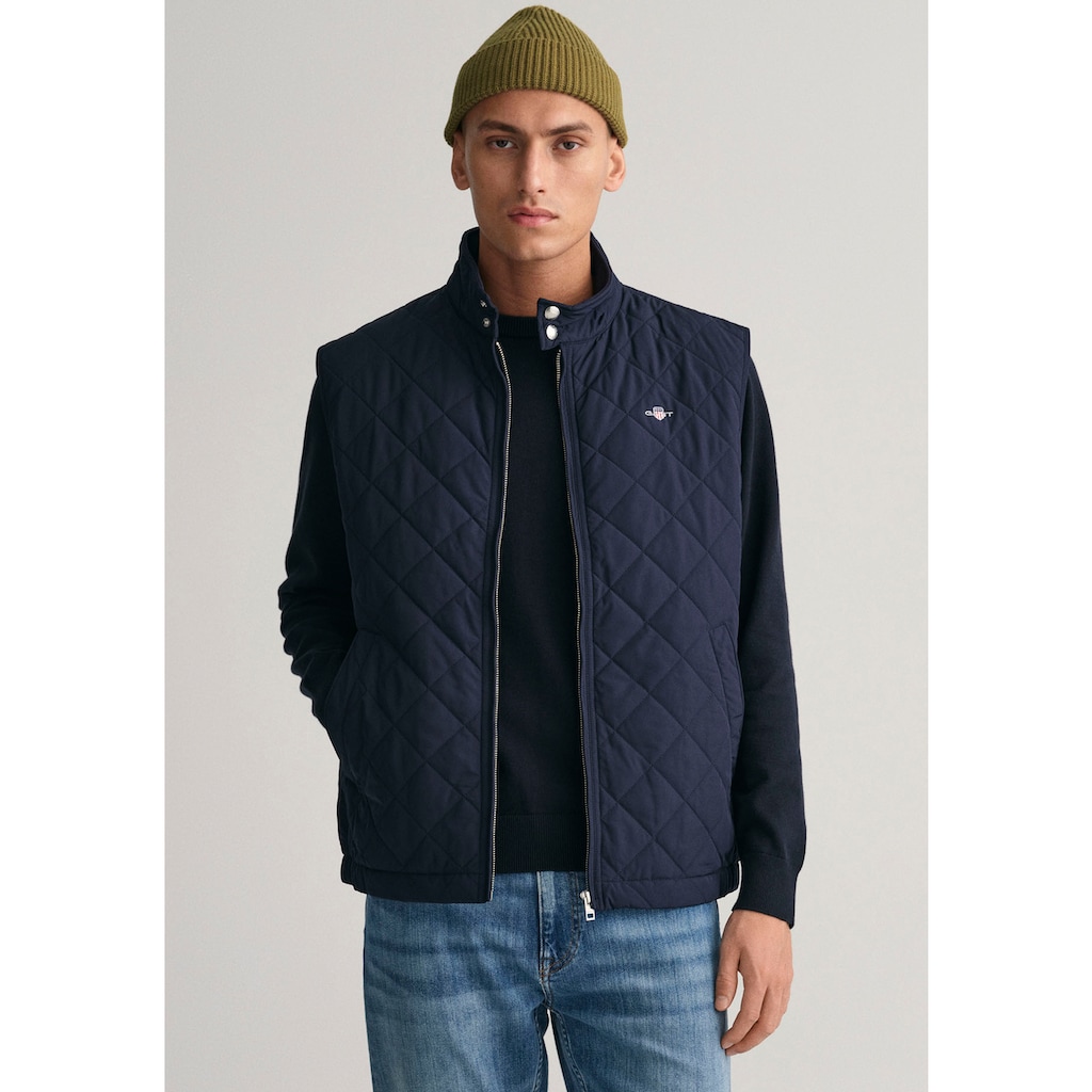 Gant Steppweste »QUILTED WINDCHEATER VEST«, mit Wattierung aus recyceltem Polyester