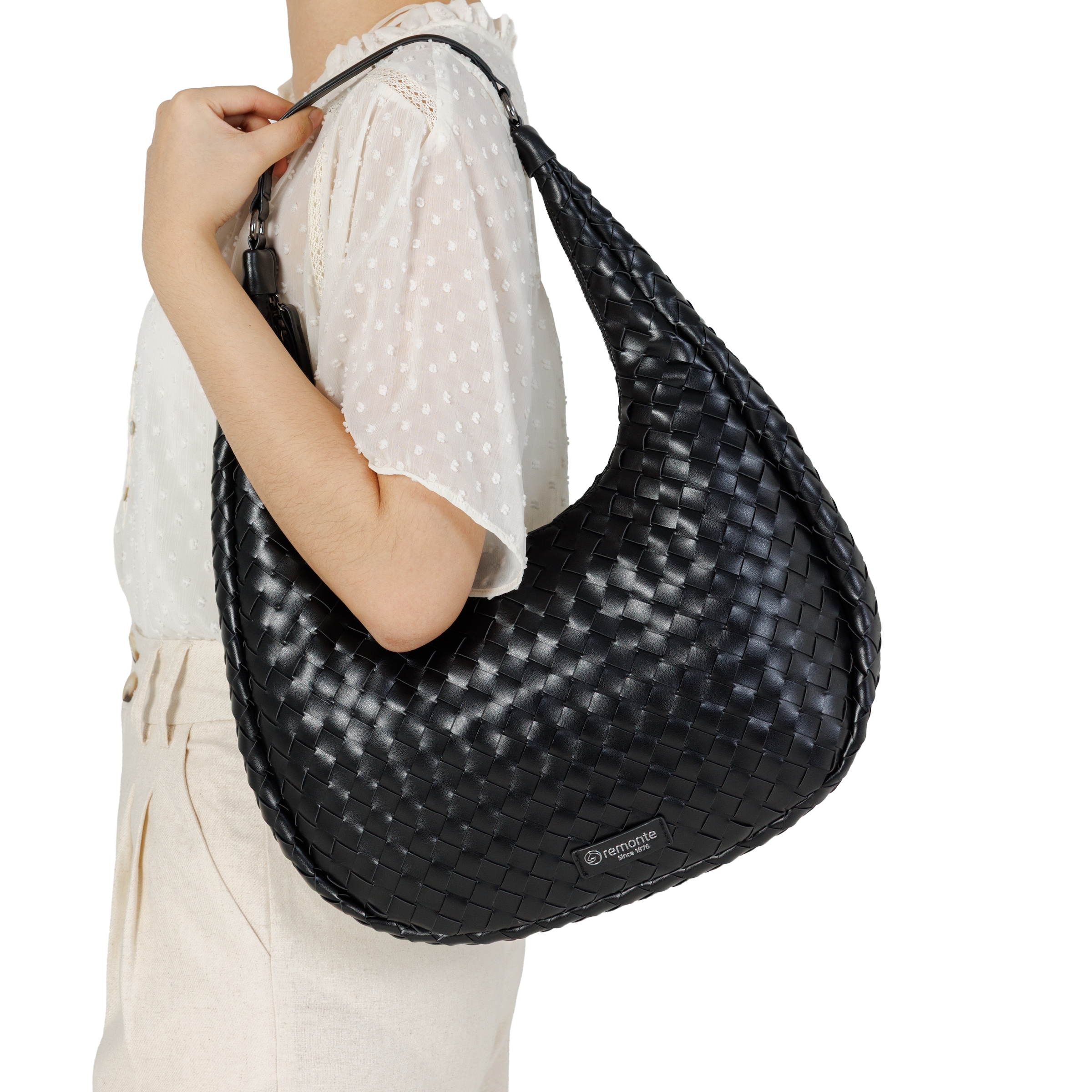Remonte Hobo sac bourse, sac à main effet tressé, avec courte bandoulière