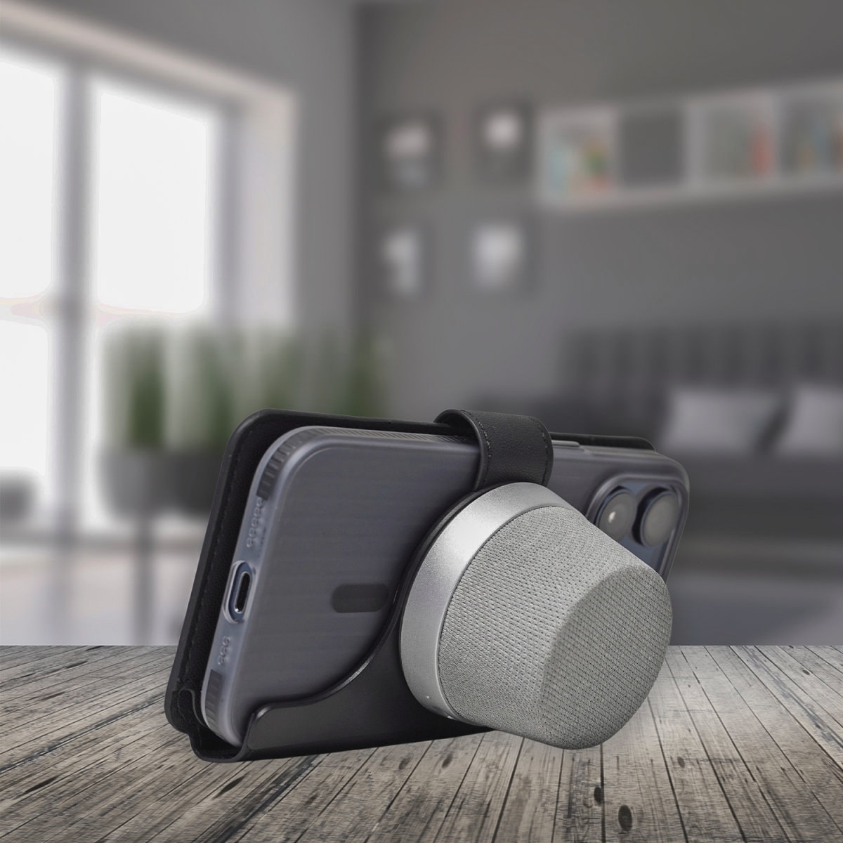 4smarts Flip Case »Universal Magnet Wallet CardCaddy XL« MagSafe UltiMag Portemonnaie, RFID Schutz, iPhone 12, 13, 14, 15 Serie