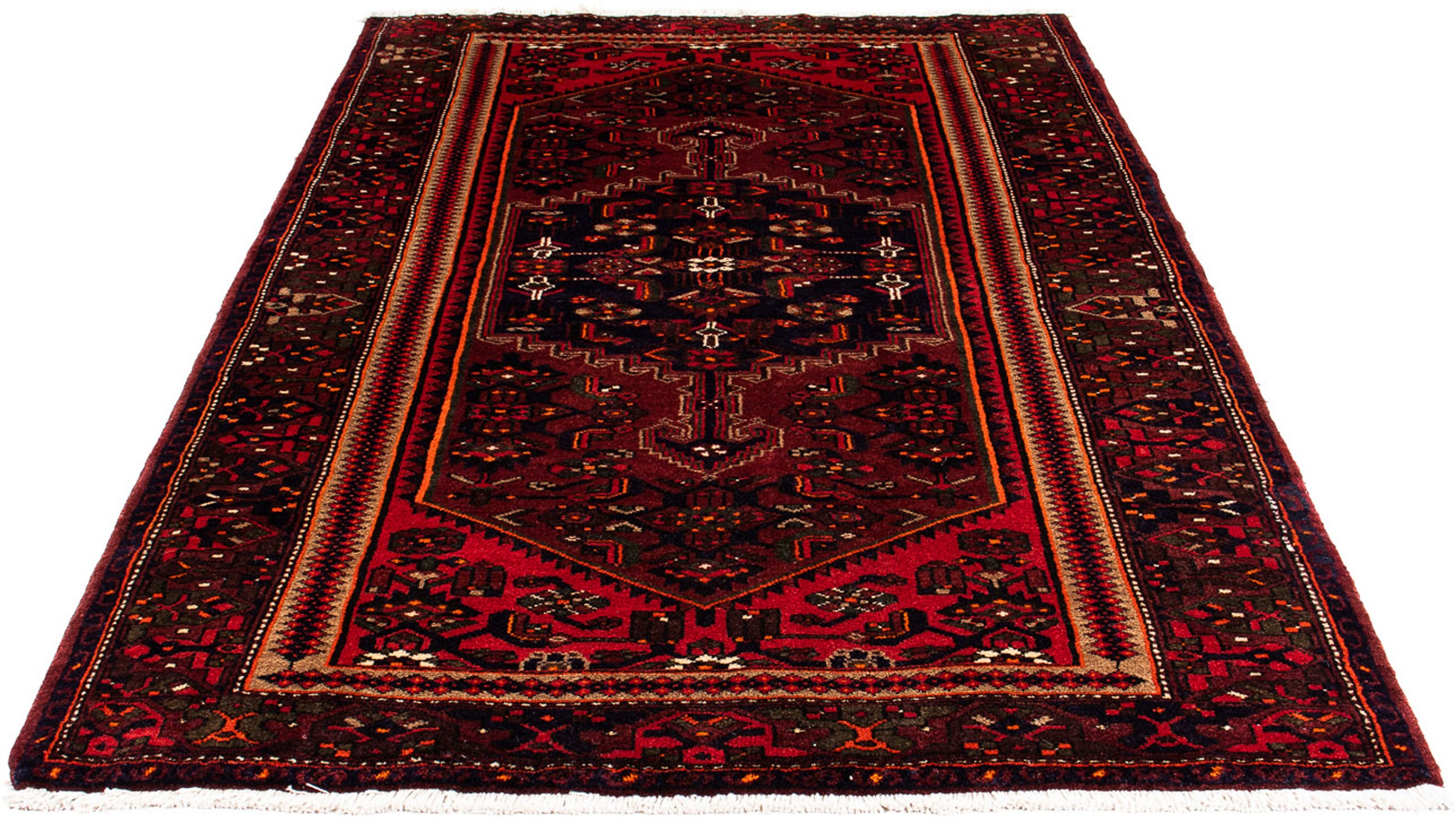 Image of morgenland Orientteppich »Perser - Nomadic - 226 x 146 cm - dunkelrot«, rechteckig, 10 mm Höhe, Wohnzimmer, Handgeknüpft, Einzelstück mit Zertifikat bei Ackermann Versand Schweiz