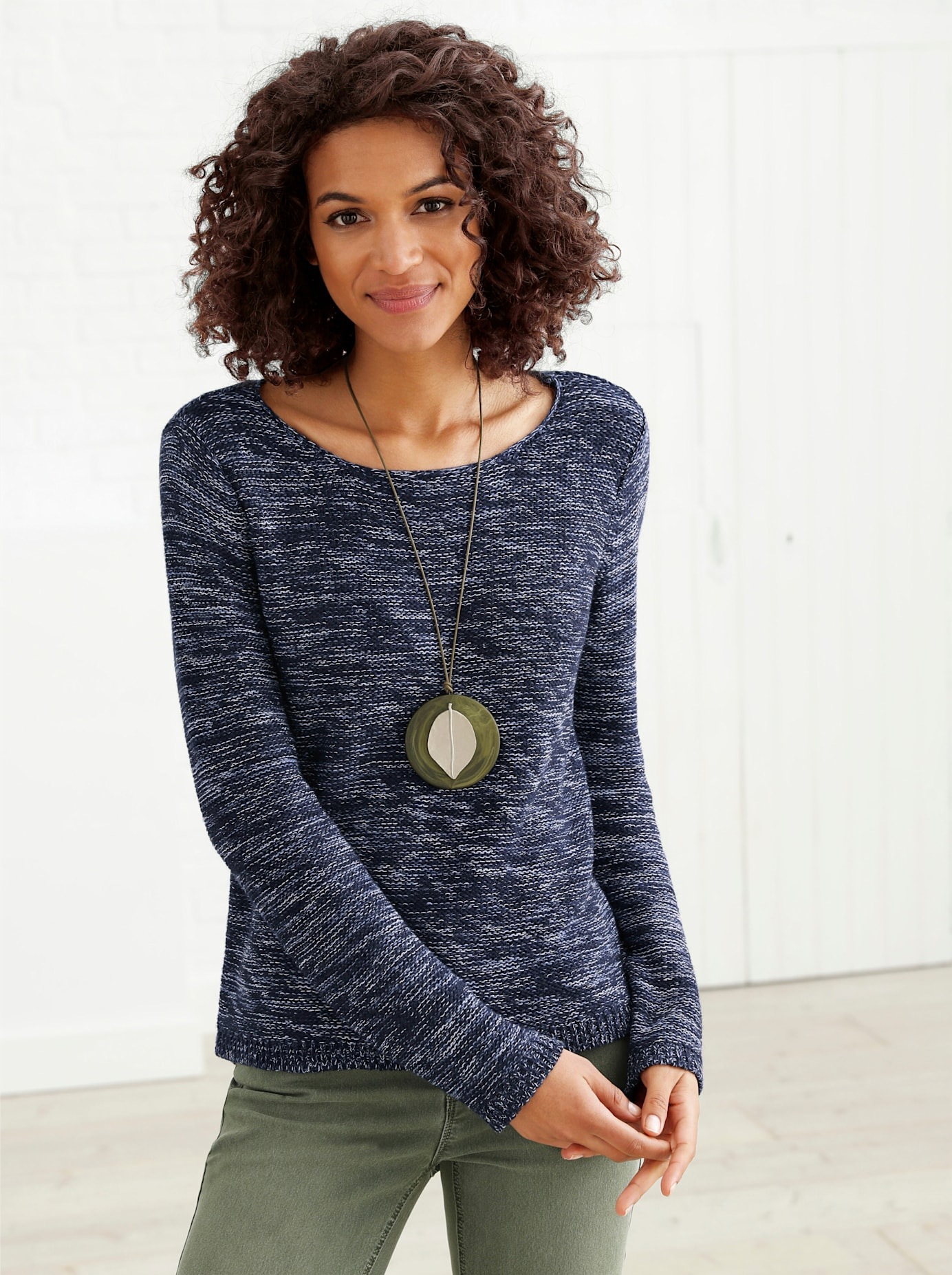 Image of Casual Looks Rundhalspullover "schwarz"